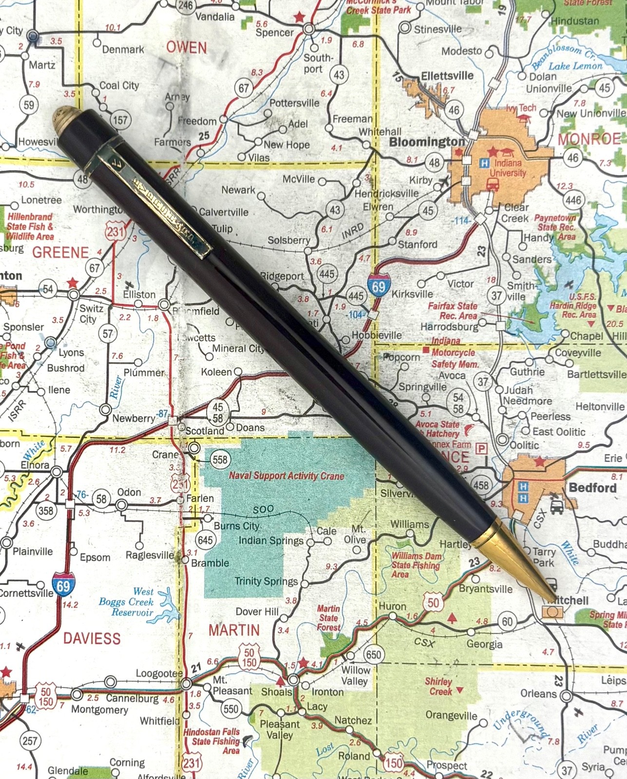 Vintage Eversharp Skyline Solid II Dark Burgundy Mechanical Pencil Standard Size