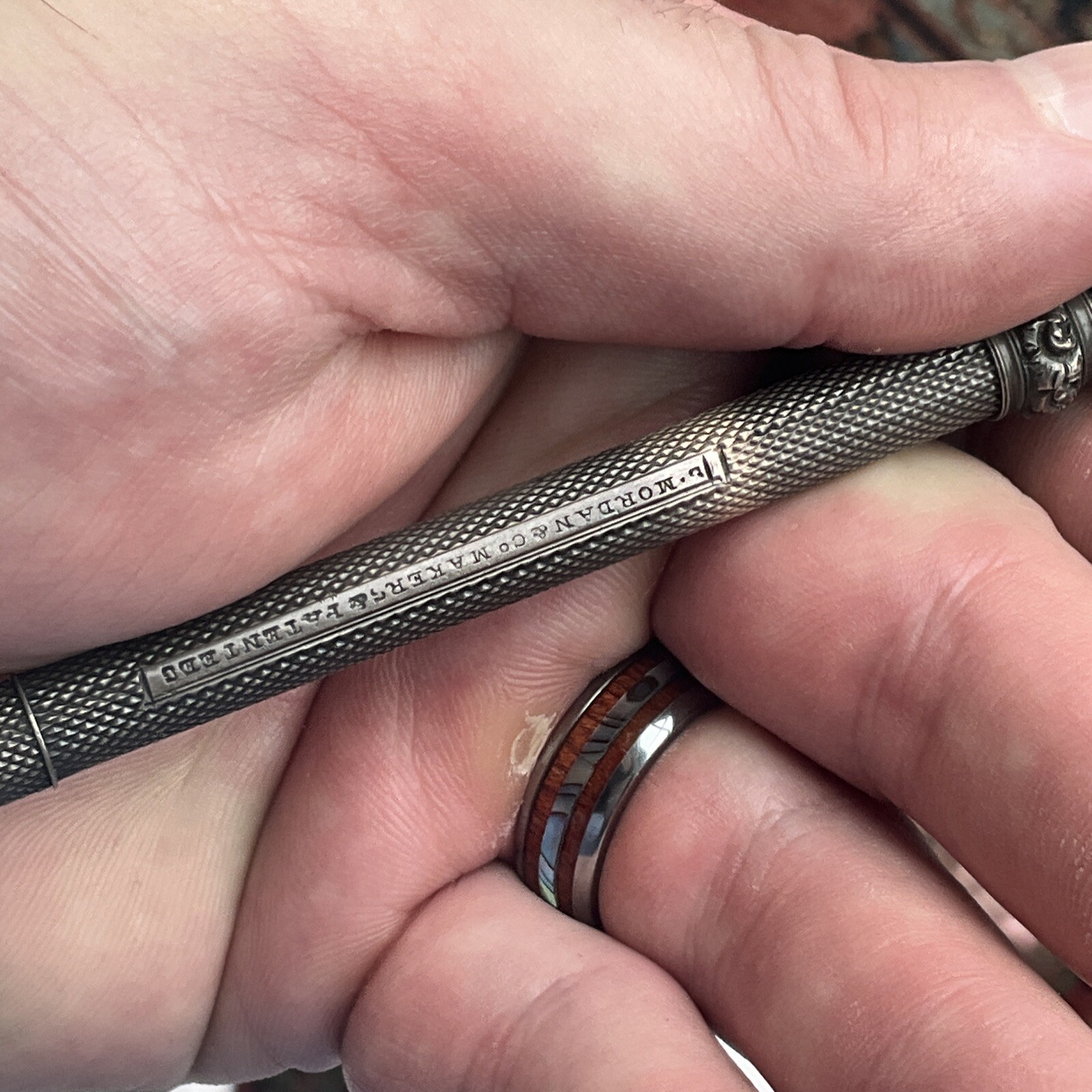 Antique Sampson & Mordan Sterling Silver Retractable Pencil Date Mark 1833