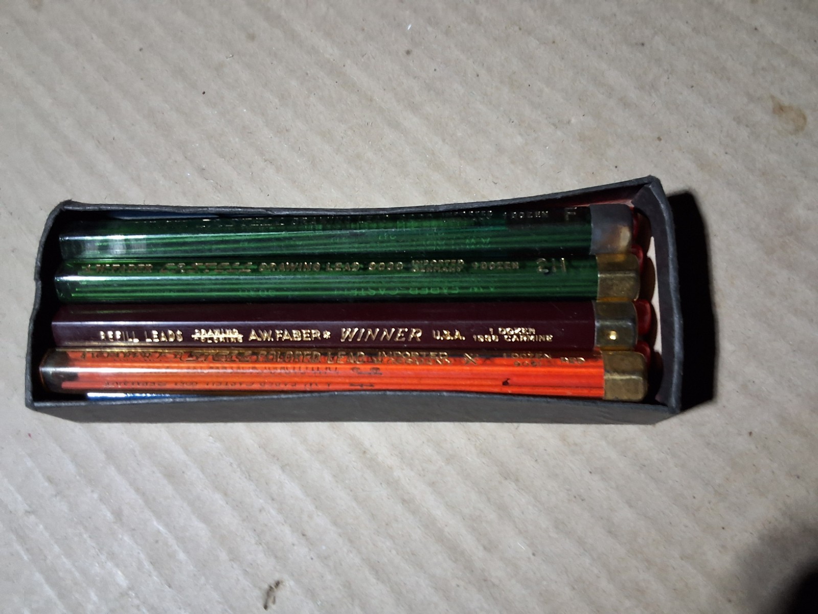 A.W. Faber Castell Drawing lead & 5 Dietzgen 6 lead perfect point drafting leads