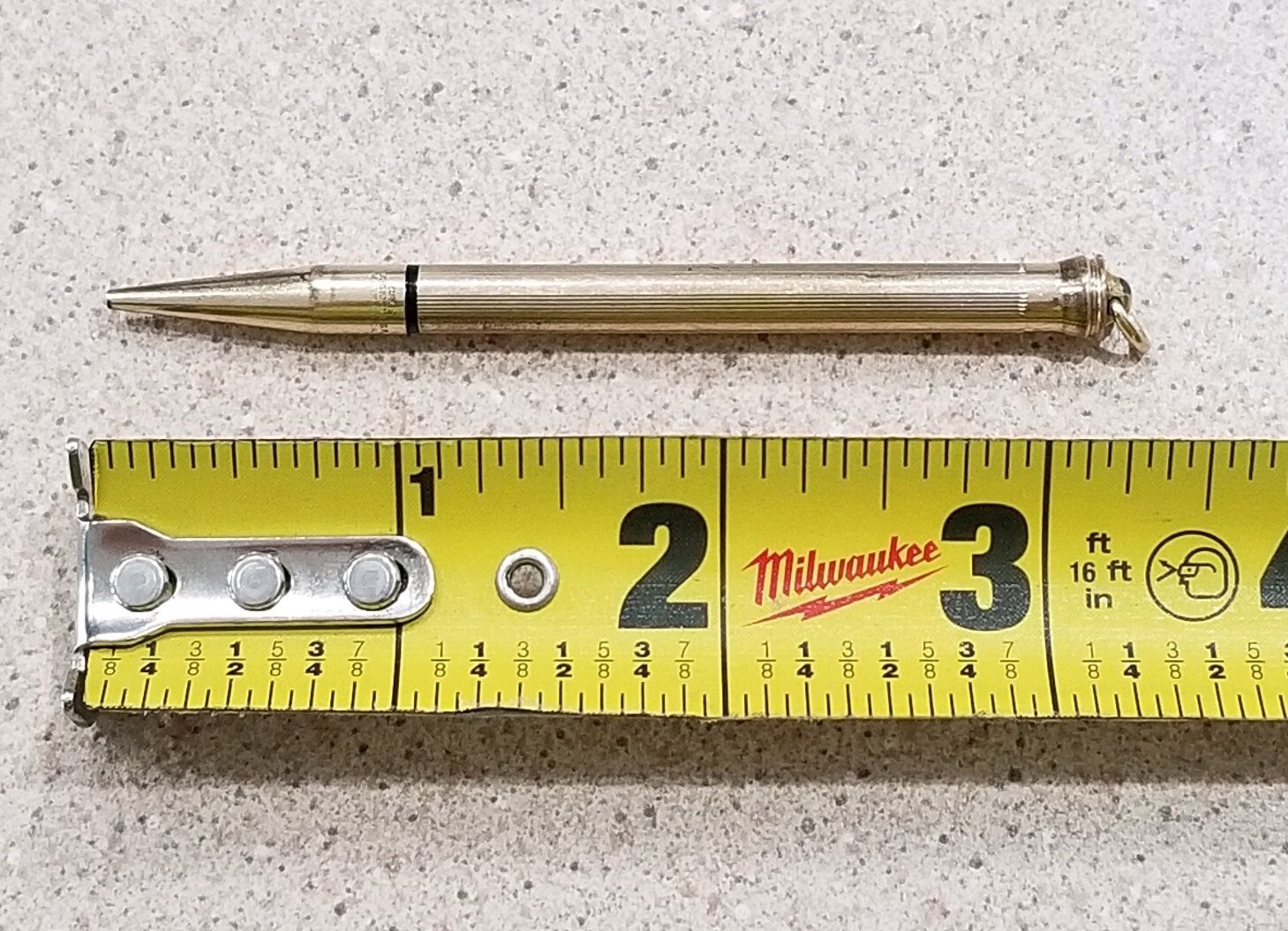 Vintage Cross Pendant Necklace Mechanical Pencil 1/30 10K R.G.P Gold Made In USA