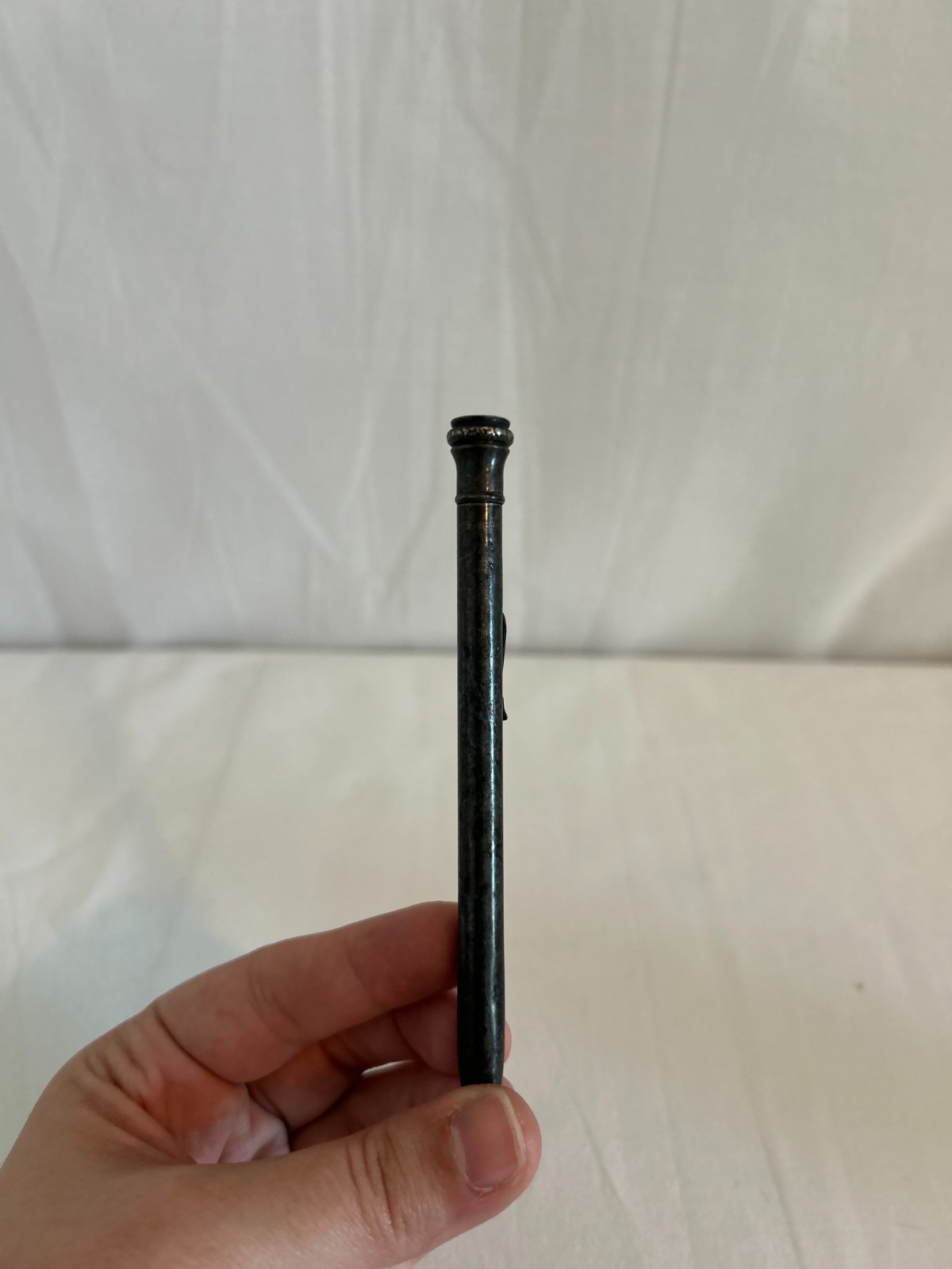 Vintage Wahl-Eversharp Mechanical Pencil Black Silver Plated with Pocket Clip