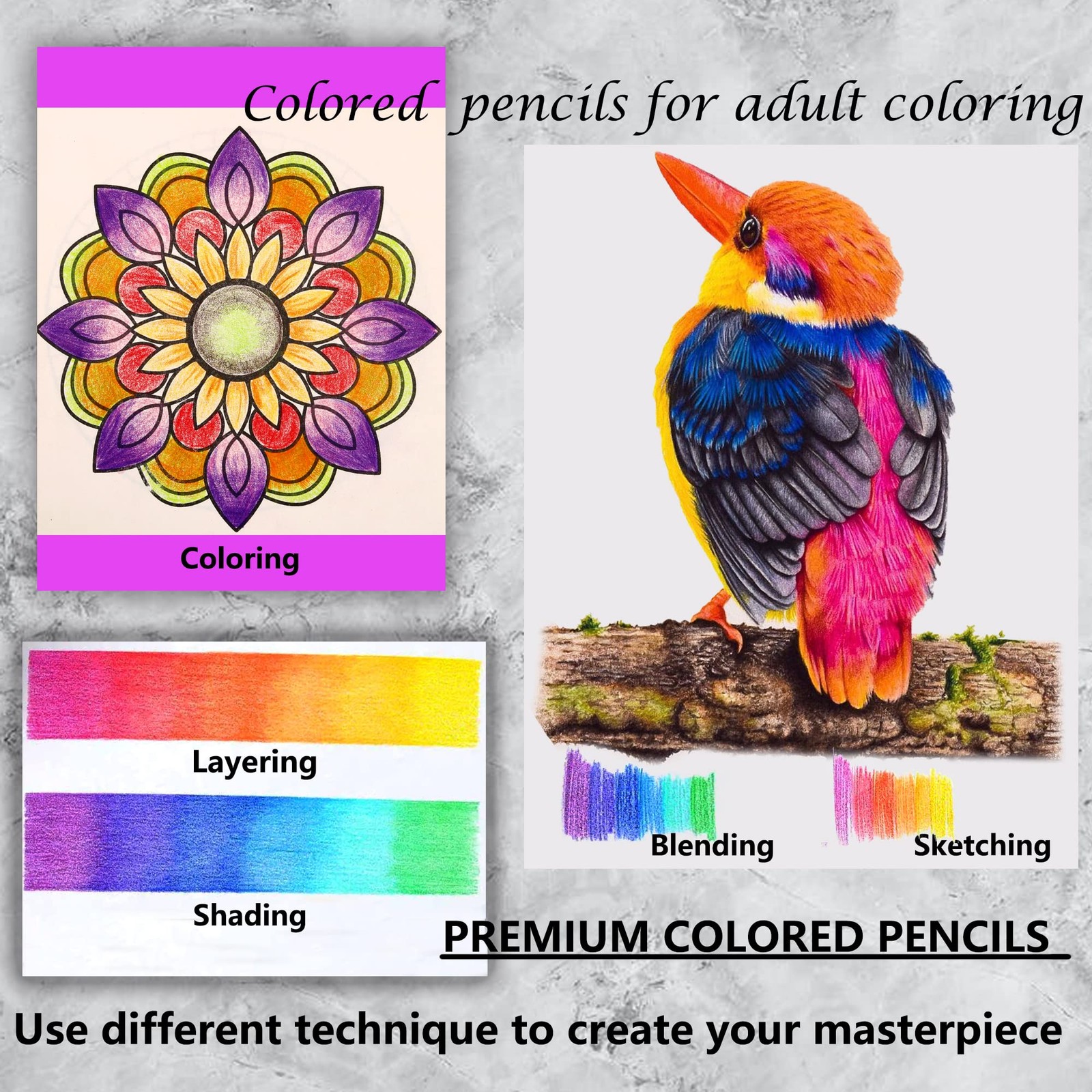 KALOUR Premium Colored Pencils,Set of 120 1 Count (Pack 120), Multicolor