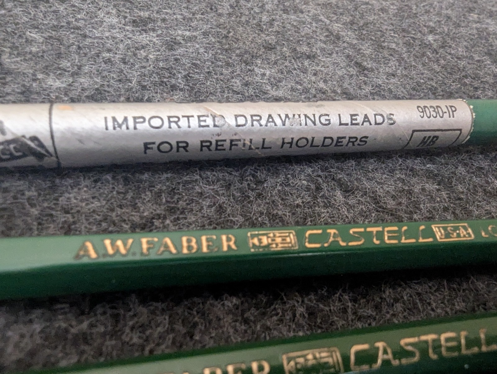 lot of 3 A. W. Faber-Castell 9400 Dark Green Locktite Mechanical Pencil JM