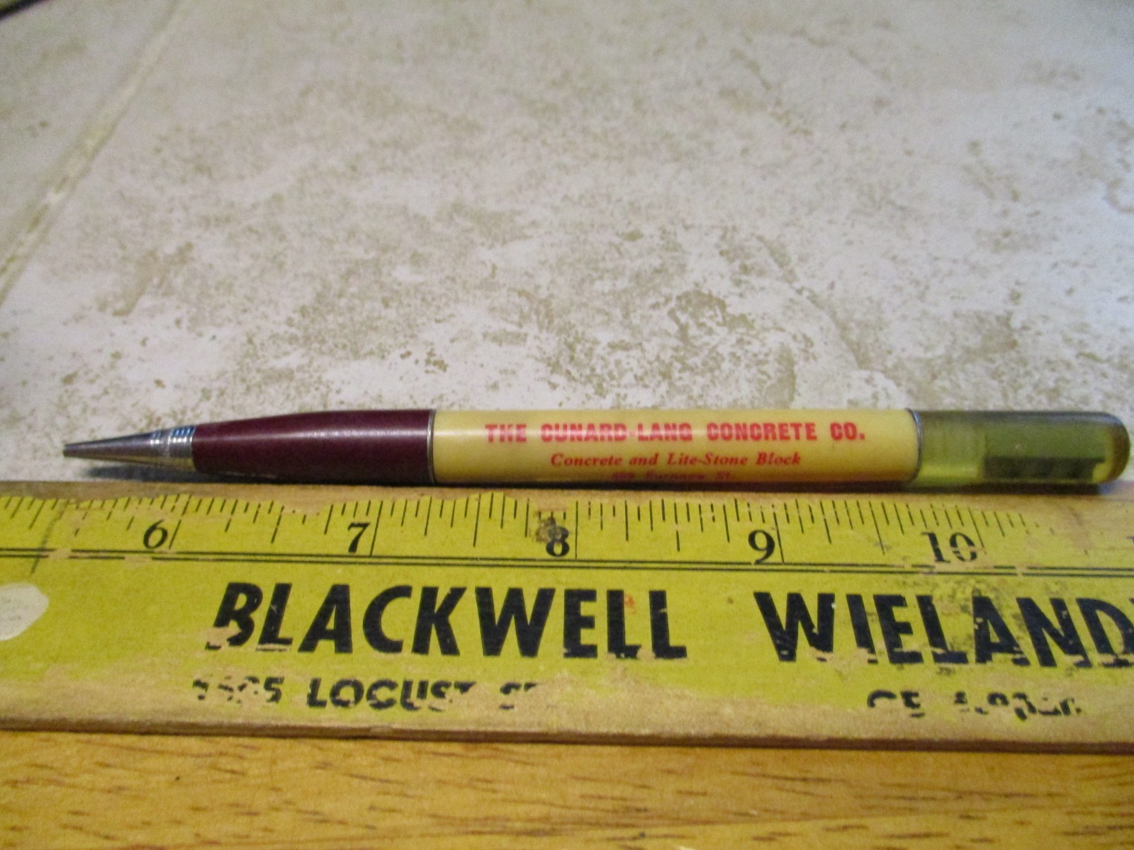 VTG Ritepoint Mechanical Pencil Floaty Cinder Block Dunard Lang Concrete M32