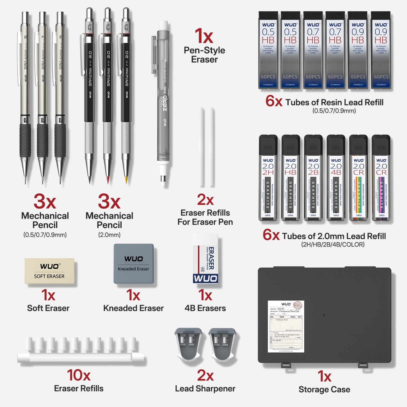 36PCS Mechanical Pencil Set with Case, Metal Drafting Pencil 0.5, 0.7, 0.9mm …