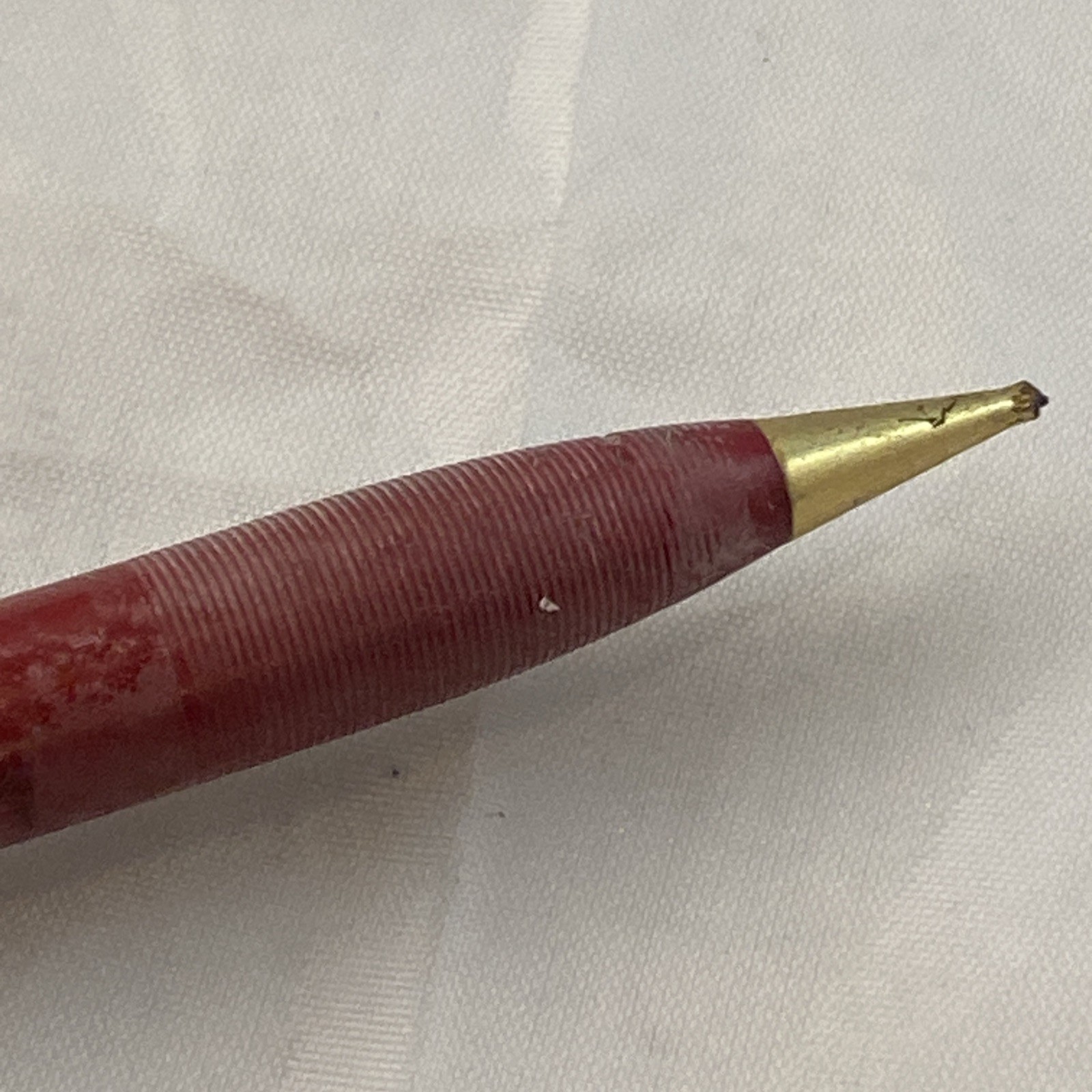 Sheaffer Pearlie Utility Red & Pearl Fineline USS Volelgesang DD-862 Pencil