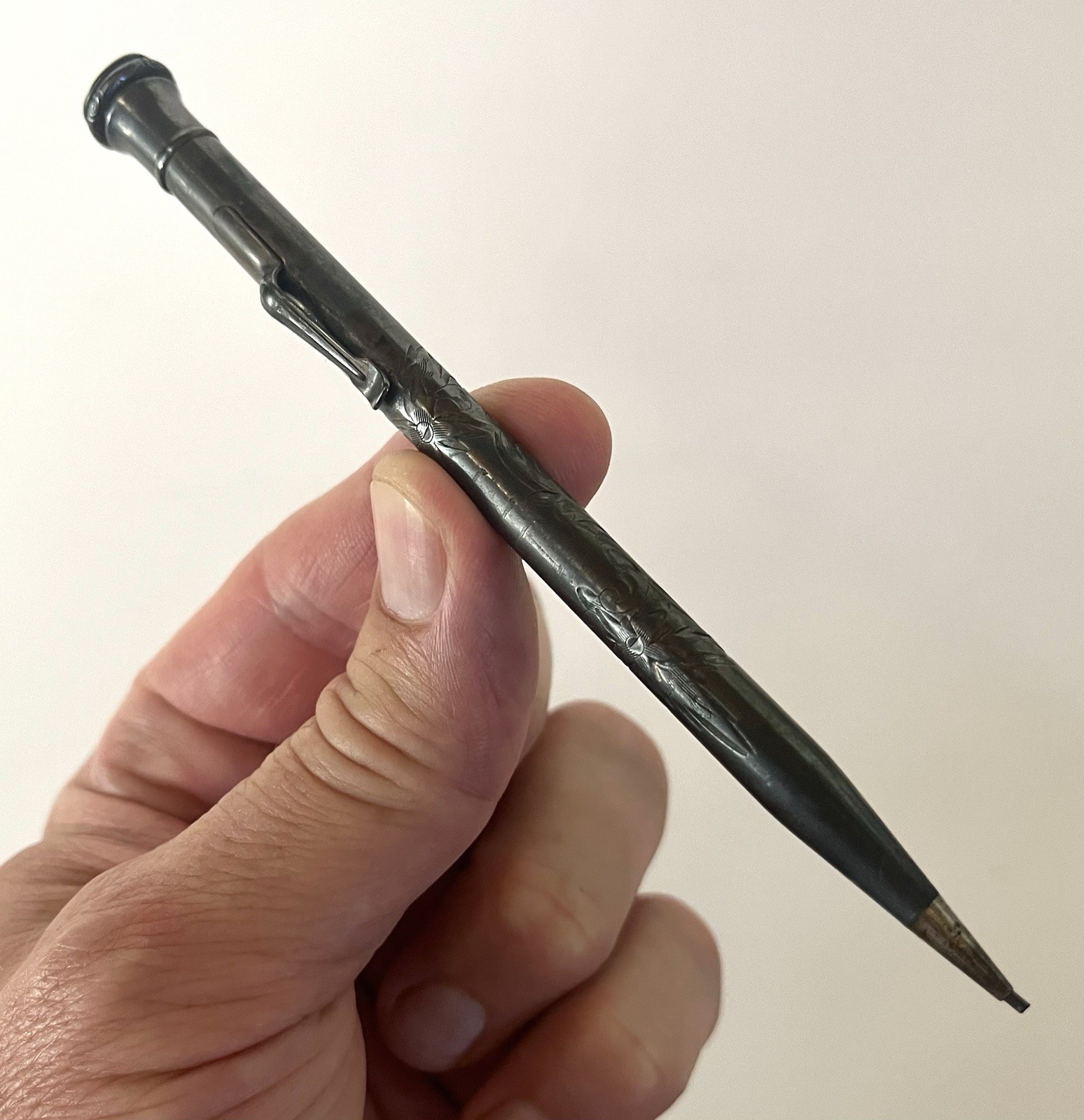 Vintage Wahl-Eversharp Sterling Silver Mechanical Pencil Engraved CT