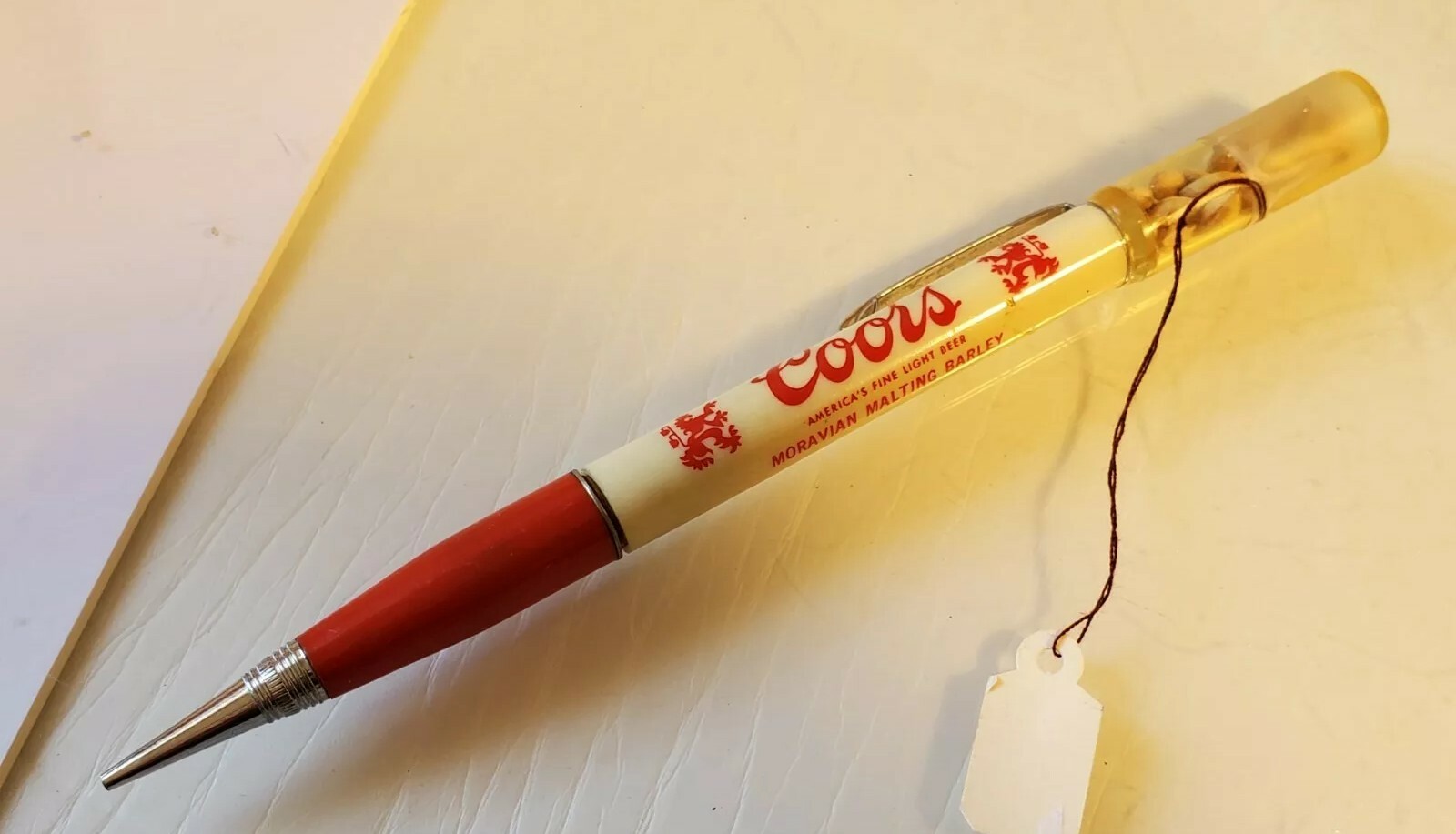 Vintage Ritepoint Mechanical Pencil 5-11/16″ COORS WITH BARLEY SEED