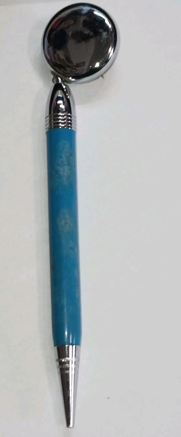 Vintage Mechanical Pencil w/ Chain Pin Back Desk Counter Pencil Works