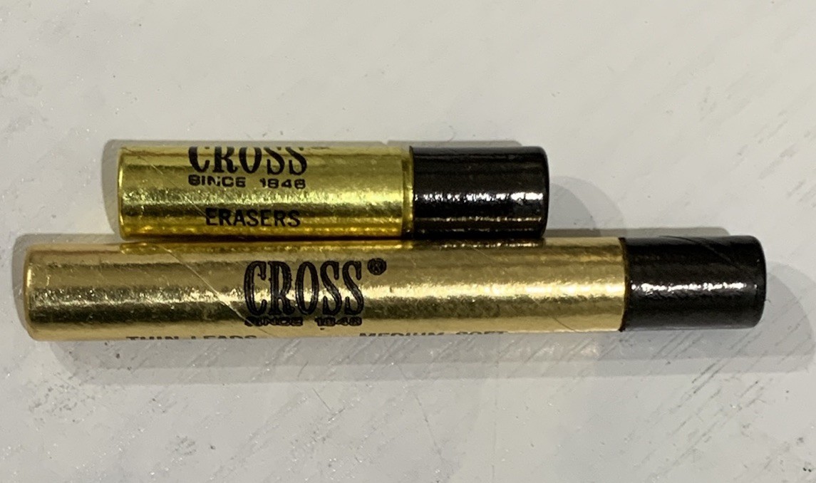 Cross Tube 0.9 mm 15 Pencil Lead Refills & Tube of 3 Erasers PER PACK OEM Stock