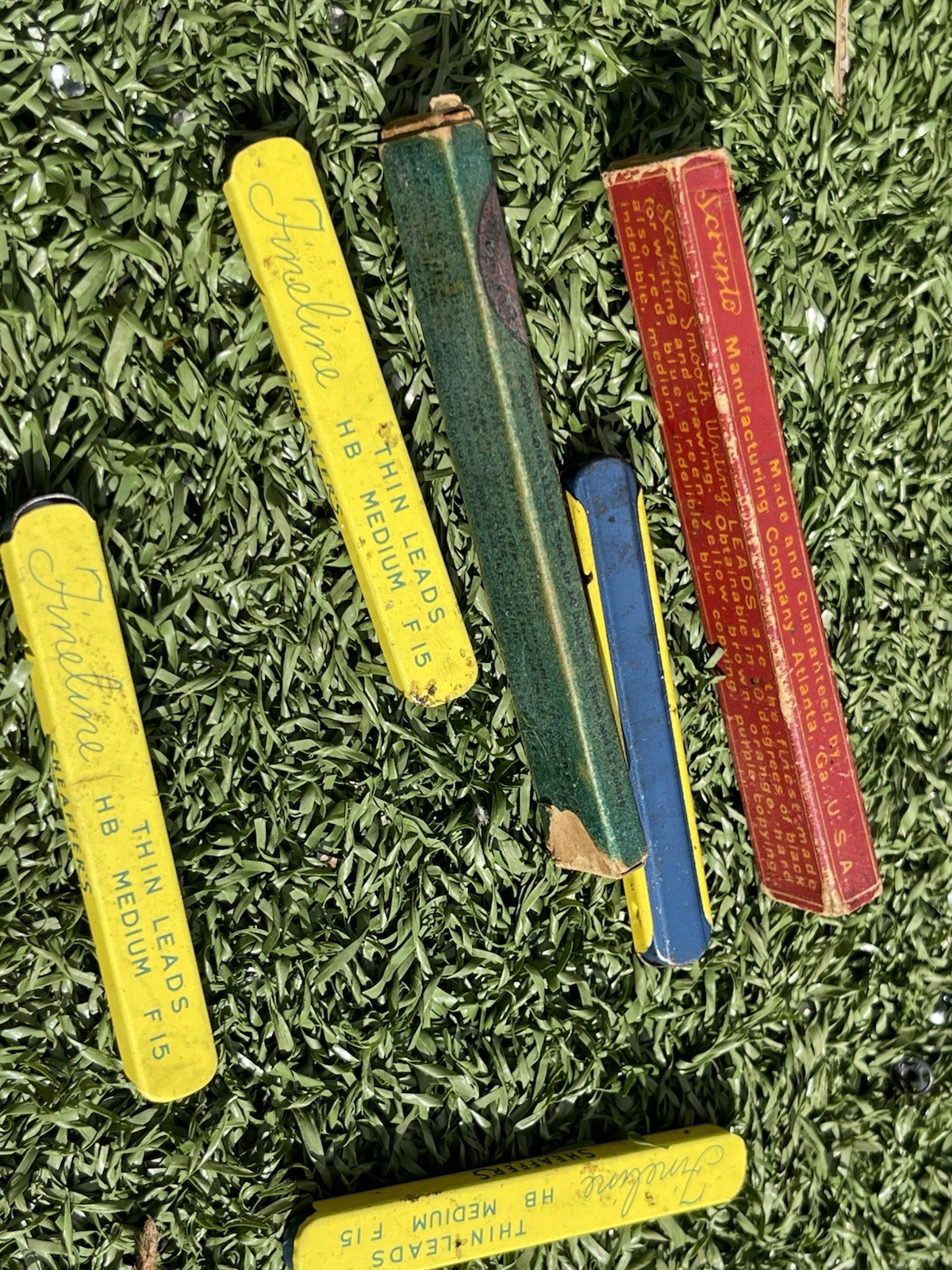 Lot of 6 Vintage Mechanical Pencil Lead Refills – Sheaffer’s Fineline, Script