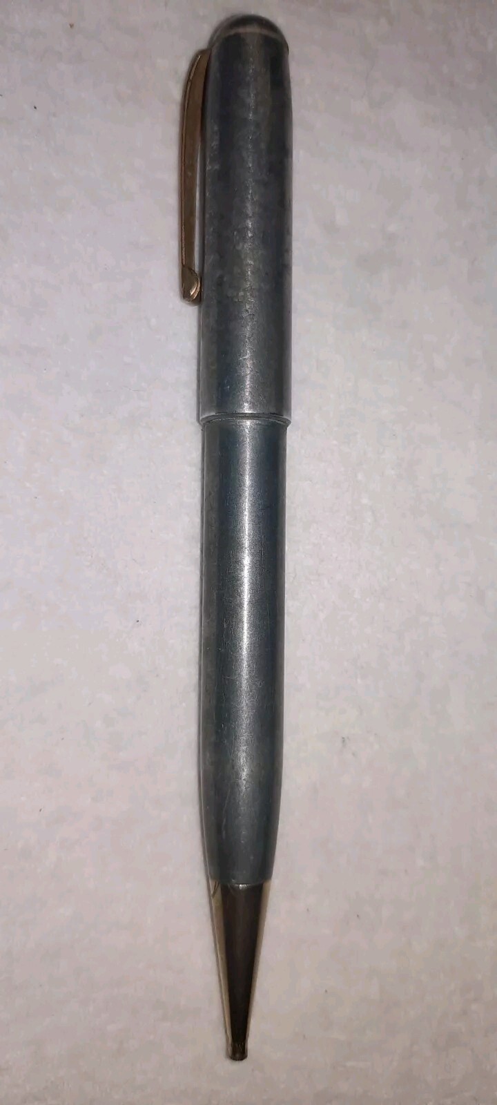 “SILVER KING” Aluminum Bodied/Polished Brass Trim Working Mechanical Pencil