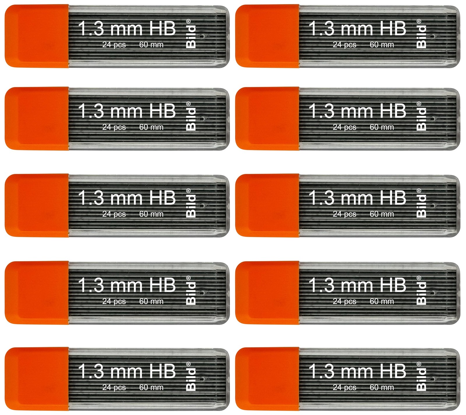 Premium Mechanical Pencil Lead Refills HB 2 Break Resistant 1.3 mm Mega