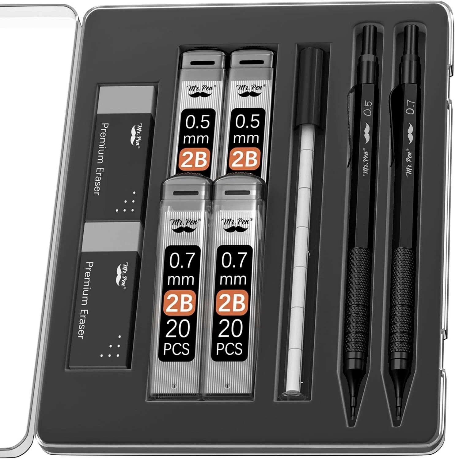 – Metal Mechanical Pencil Set, 2 Sizes, 0.5 & 0.7Mm, Mechanical Pencils, Sketchi