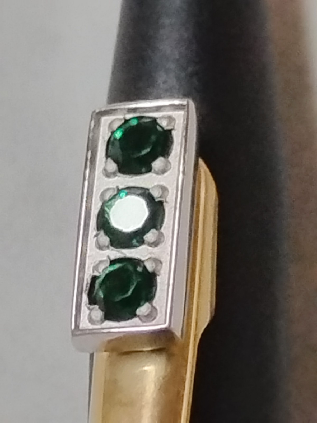VTG Cross Classic Century mechanical pencil three emerald-green stones #N8