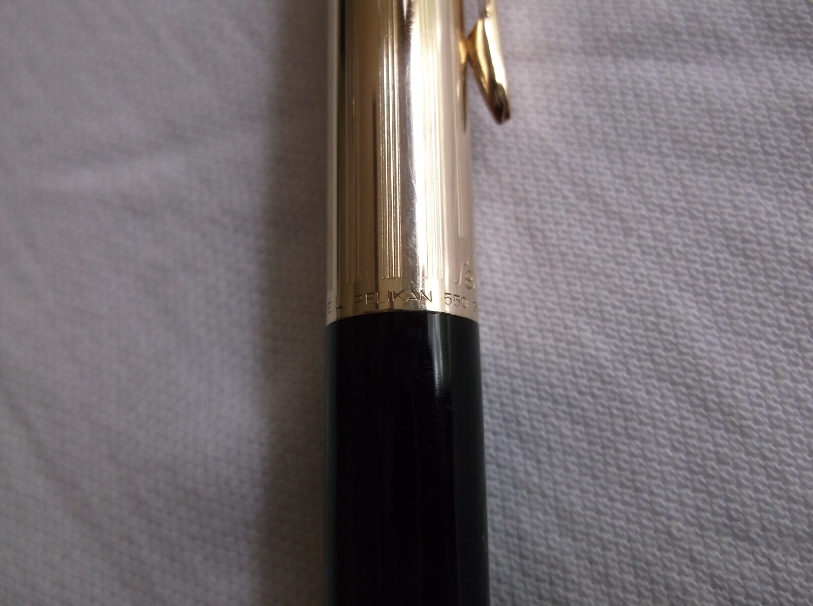 PELIKAN # 550 ROLLED GOLD DOUBLE L / BLACK MECHANICAL PENCIL / 1.18 MM LEAD