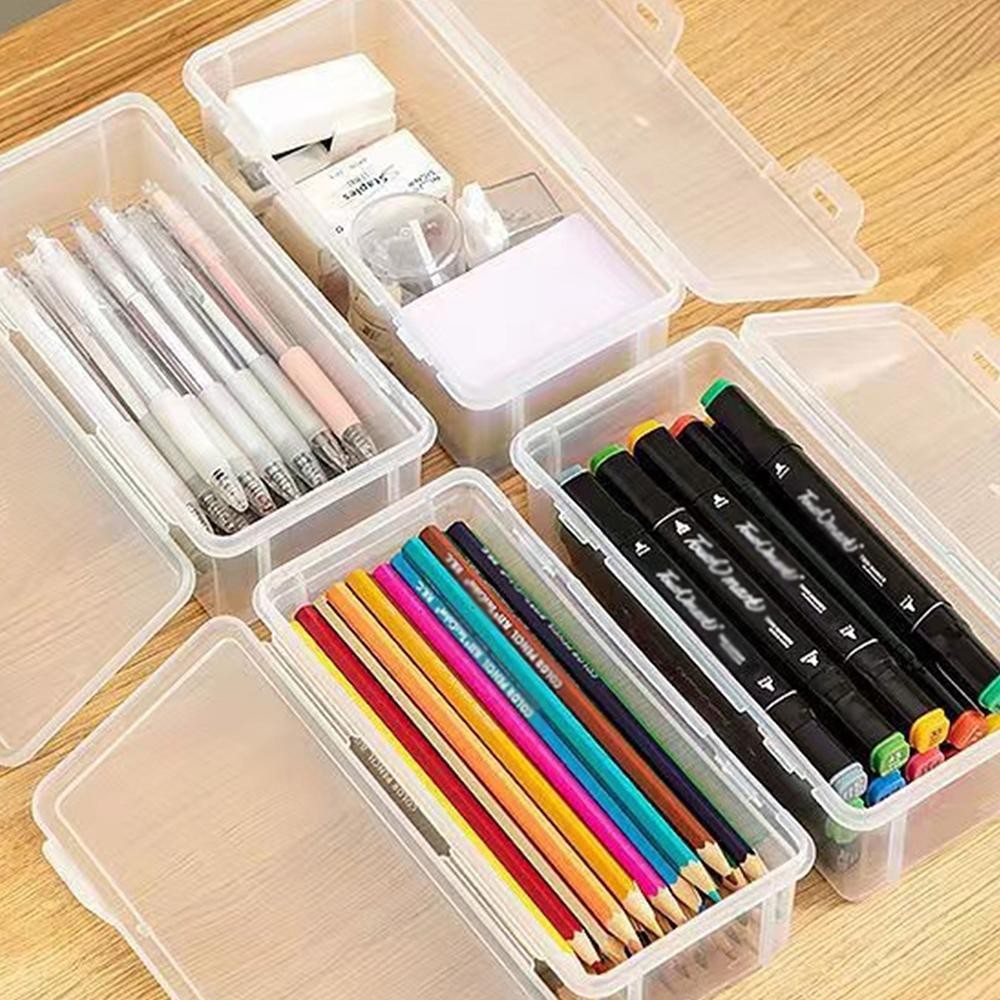 1 pcs Translucent Pencil Case – Large Capacity Organizer for School & Office