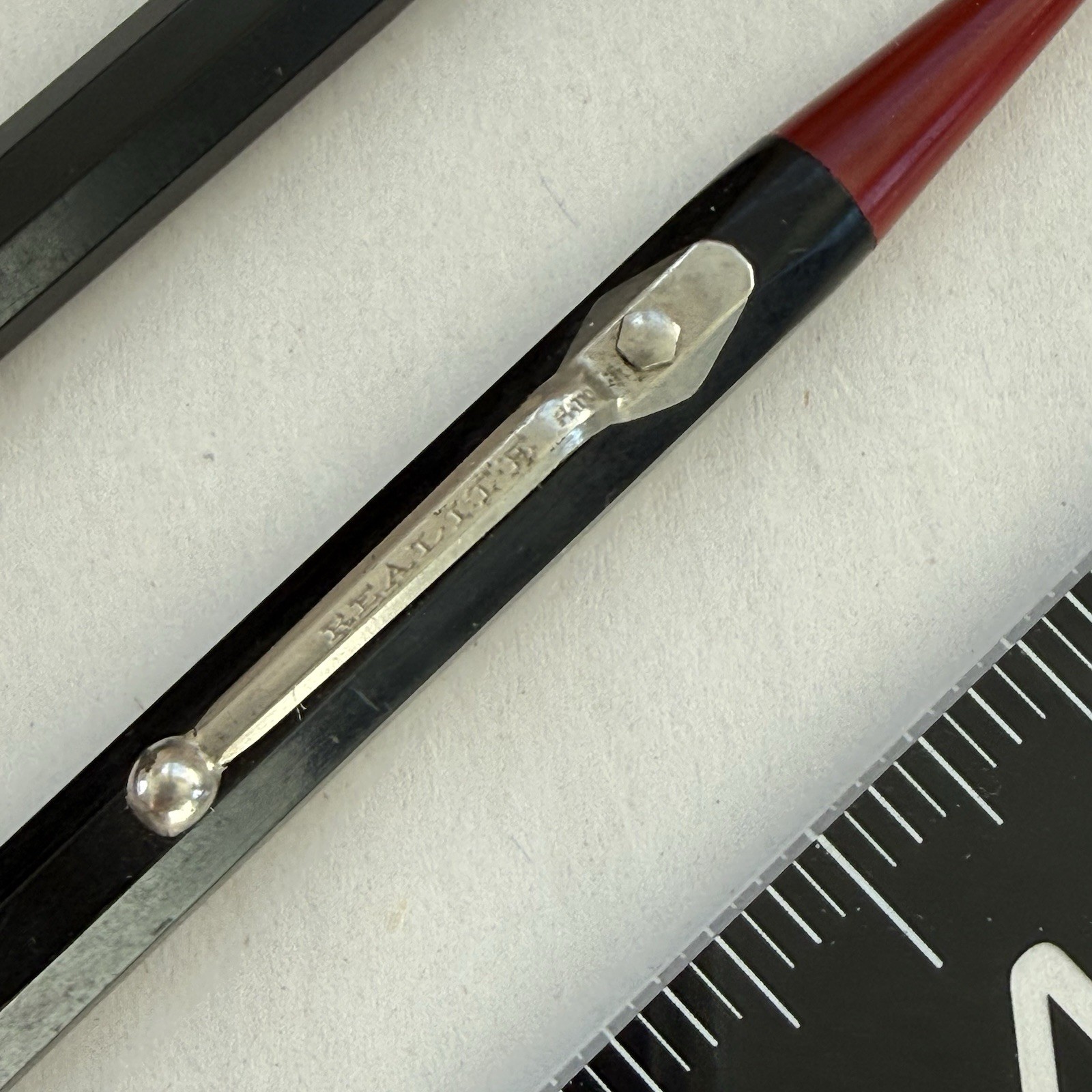 2 Realite Mechanical Drafting Pencil Dual Point Red Black Vtg Precise Tool Mfg