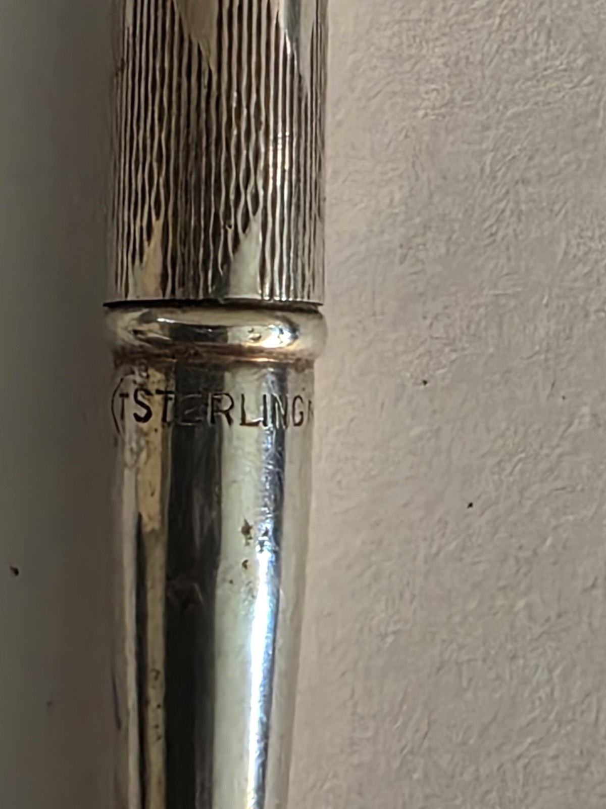 Vintage “AXT” Sterling Silver, Ring Top, 2.5″ Twist Pencil, Made in USA