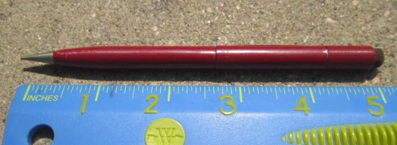 Fineline Brand Burgundy Dark Red Mechanical Pencil Vintage As-Is