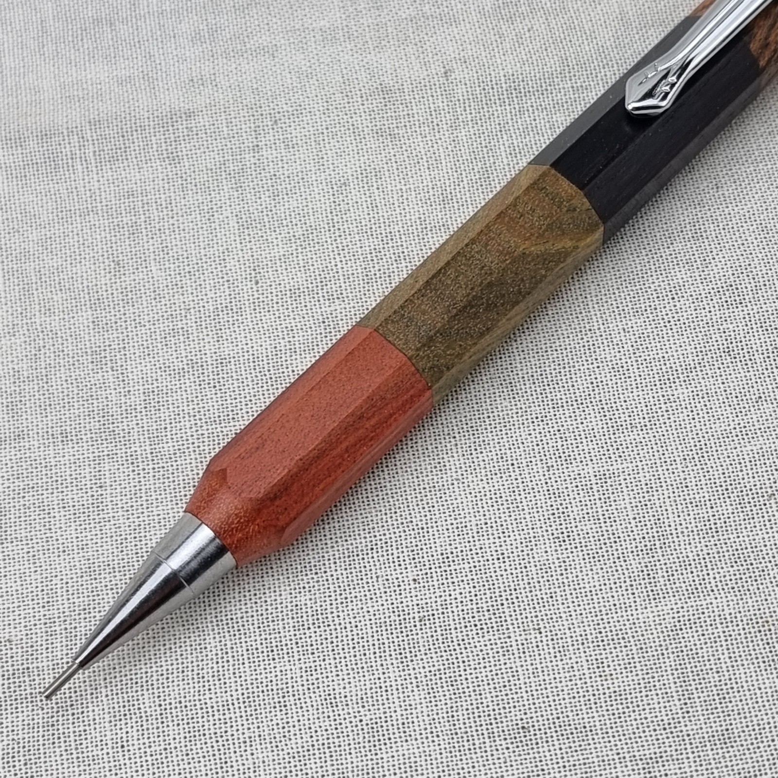 Hand Crafted Pentel PG5 Mechanical Pencil with Octagonal Wood Barrel