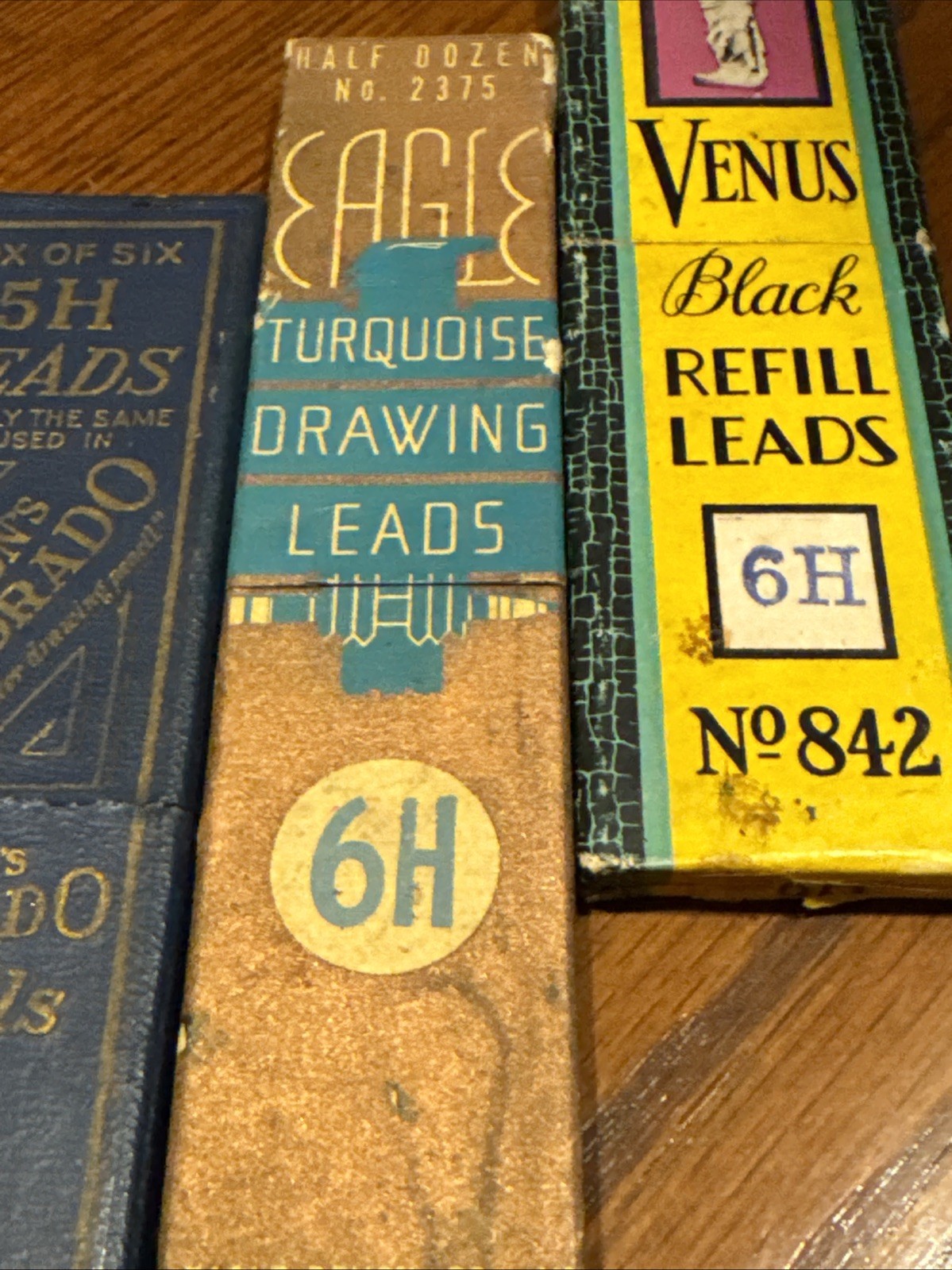 Lot of 3 Boxes of Vintage Venus, Eagle, Dixons Eldorado Lead Refills