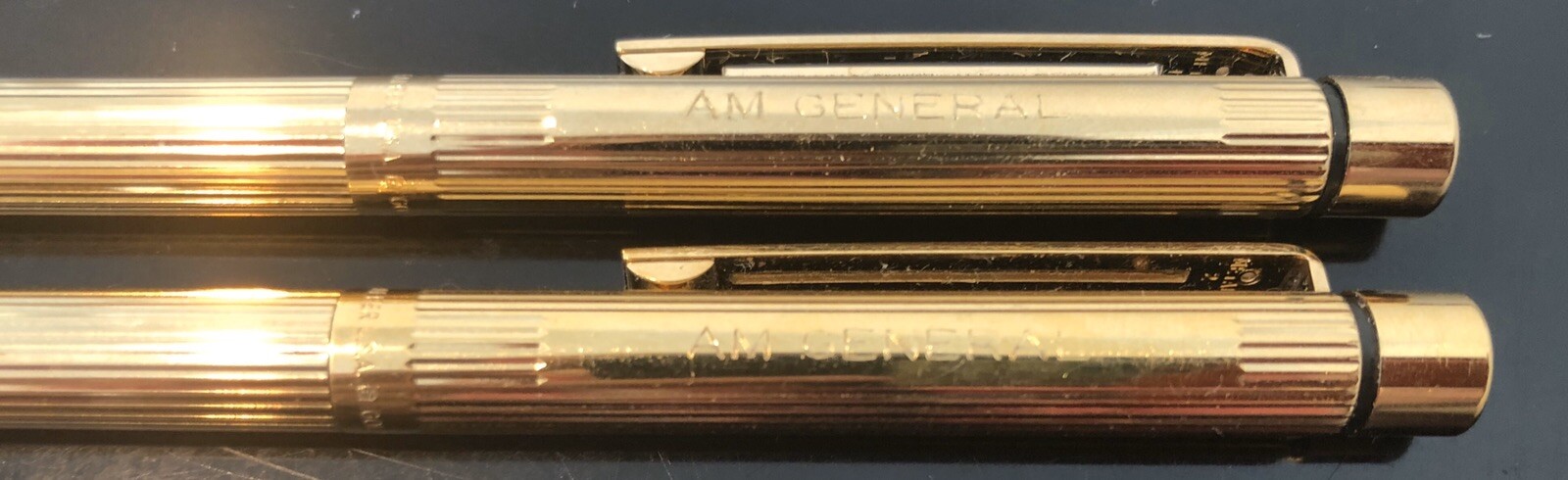 Pair Of Vintage Sheaffer’s Mechanical Pencil Gold Electroplated White Dot