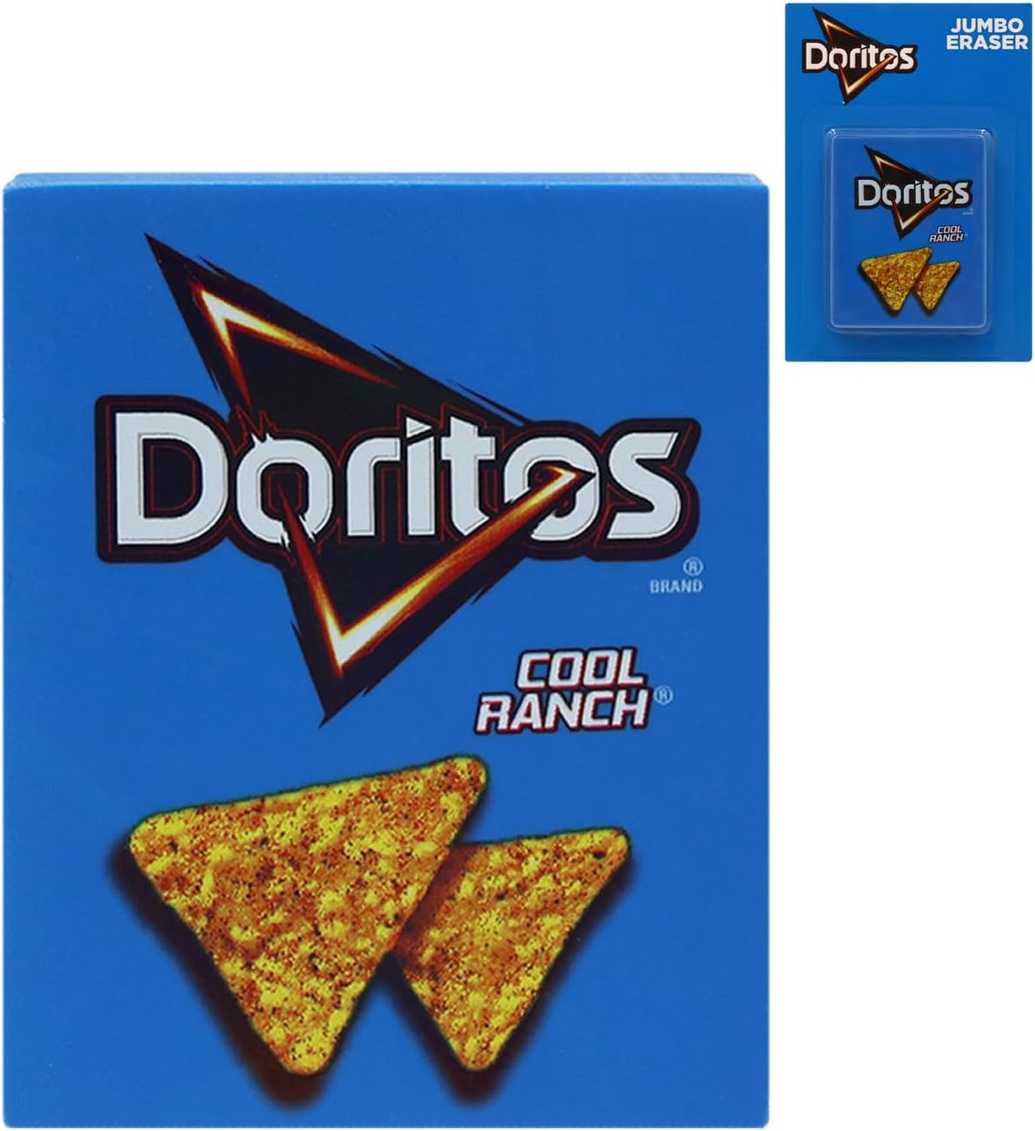 School Supplies Eraser, Latex Free, Fun Doritos Design, Kids, Classroom Rewards