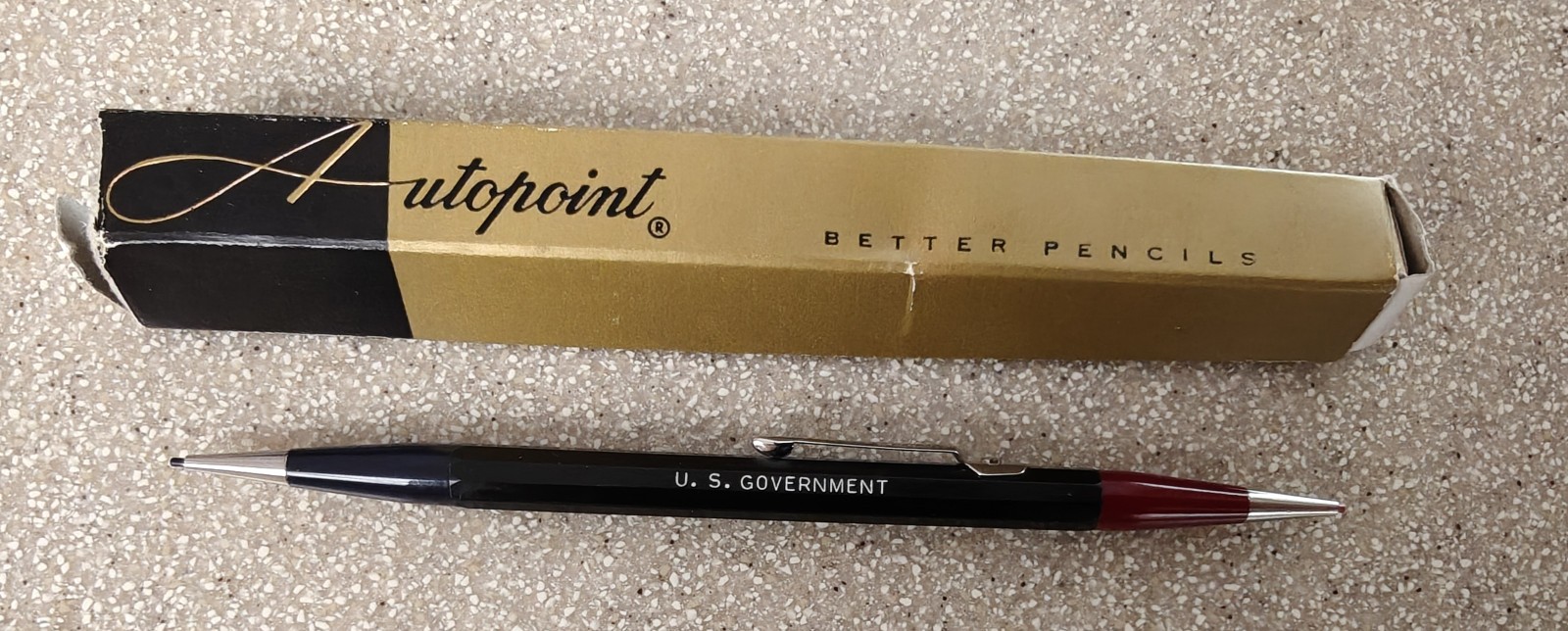 Vintage Autopoint Twinpoint Mechanical Twist Pencil Double Ended Red Black lot