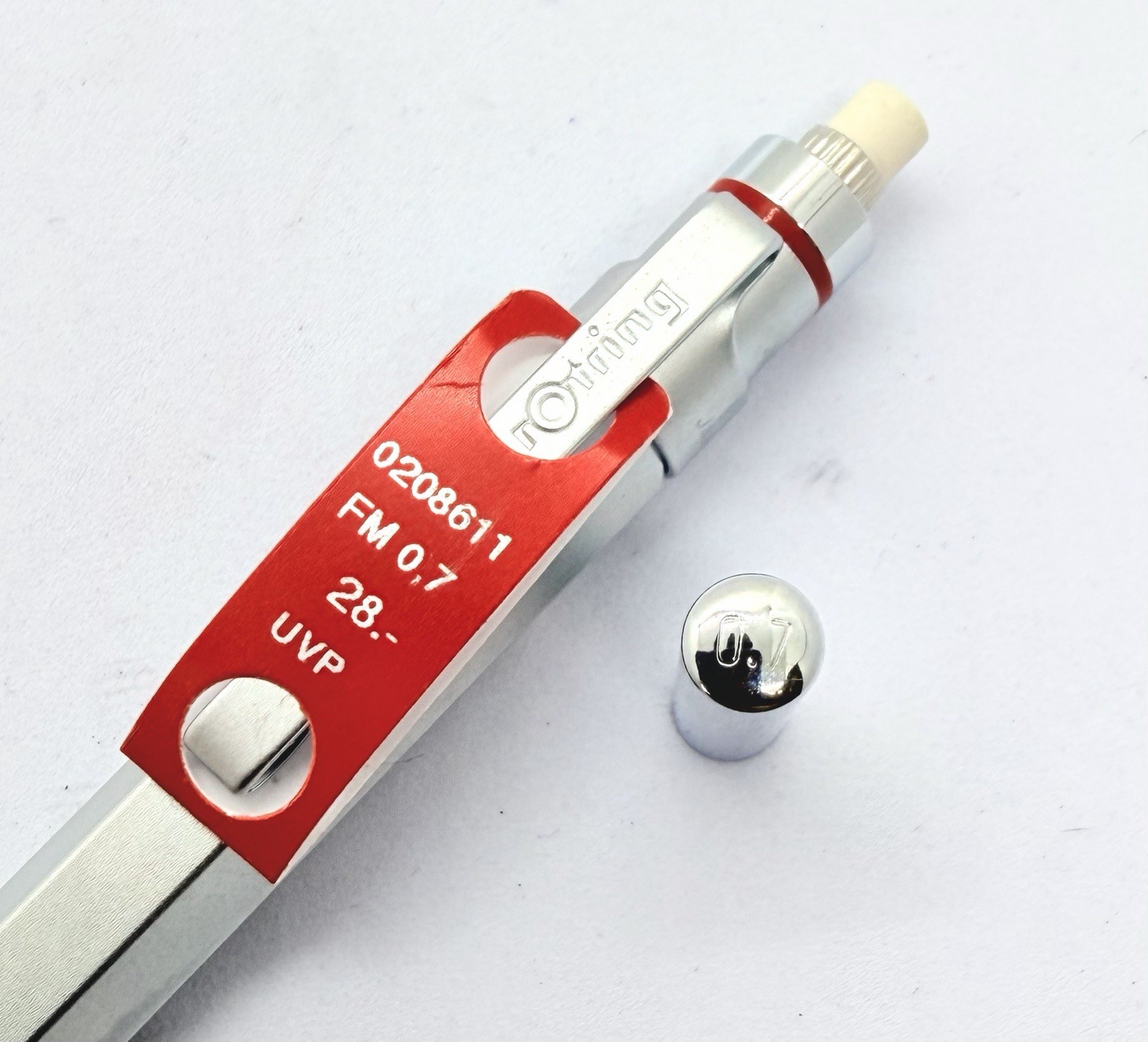 NOS Rotring newton Silver Mechanical Pencil 0.7 Double Push Retractable Germany