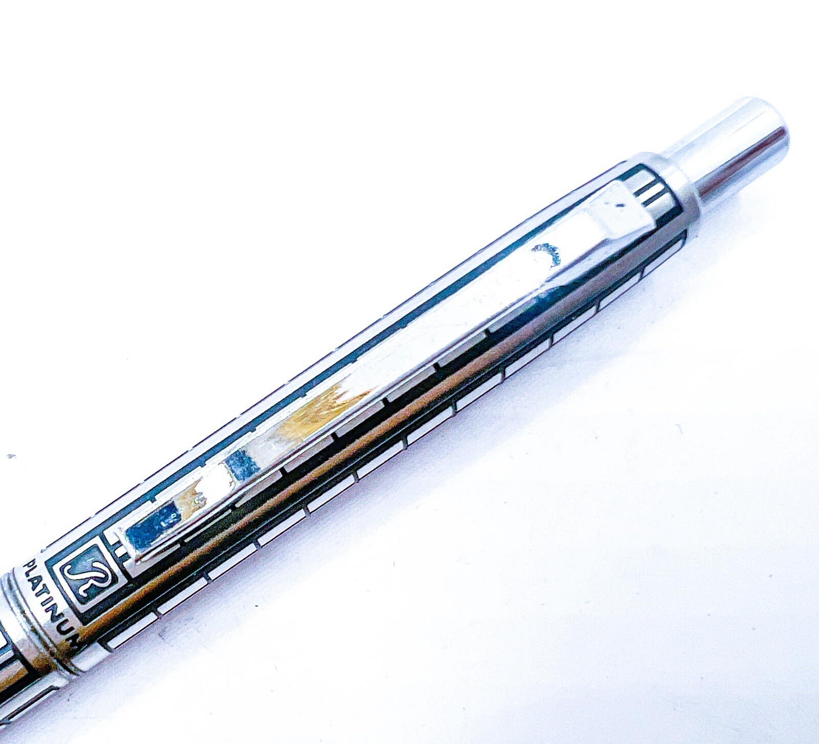 platinum riviere Mechancial Pencil Etched grid Full Metal 0.5mm 0.5