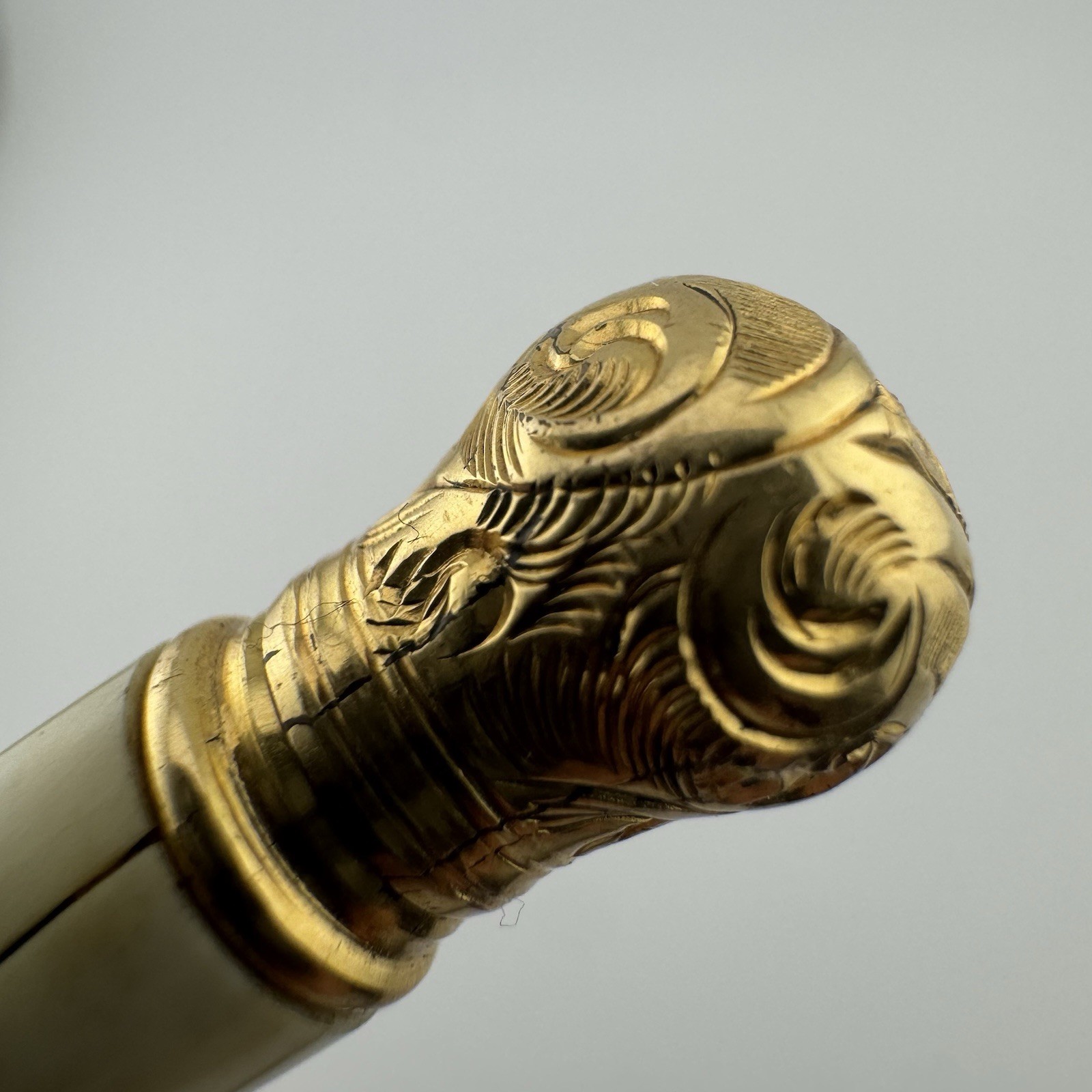 Antique Pearl & Gold Filled Retractable Mechanical Pencil Patd OCT 1771