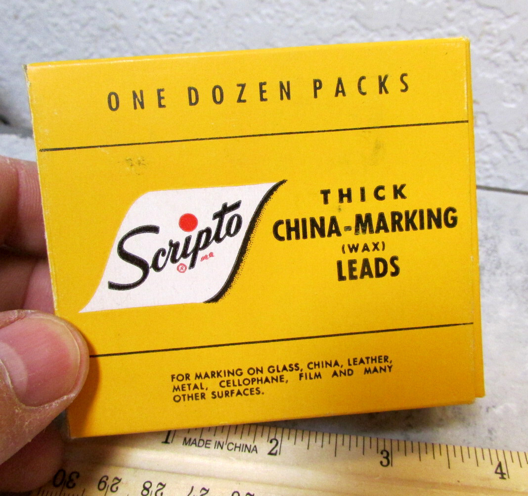 scripto china marking leads new old stock box of 12 packs of G920 Green