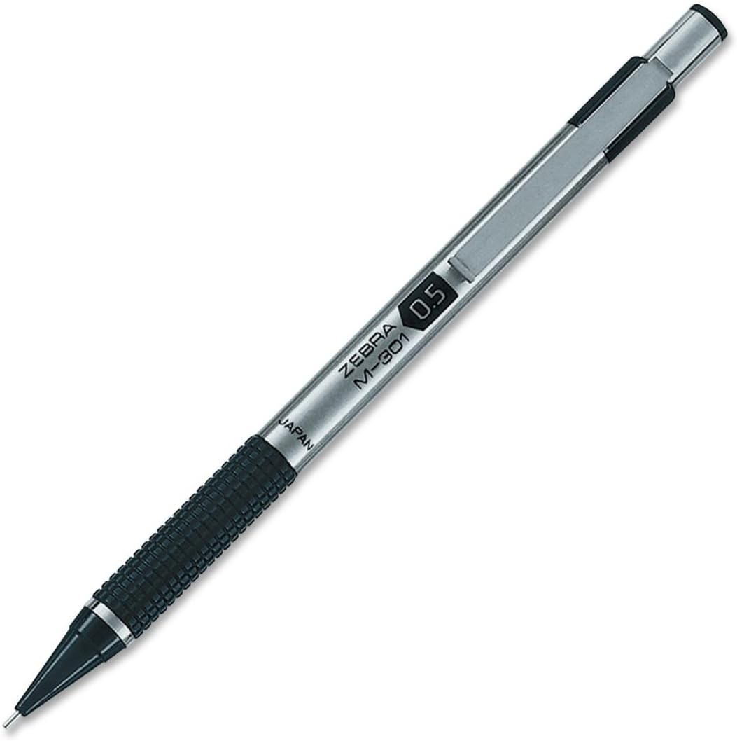 M-301 Mechanical Pencil, Stainless Steel Barrel, Fine Point, 0.5mm, Black Gri…