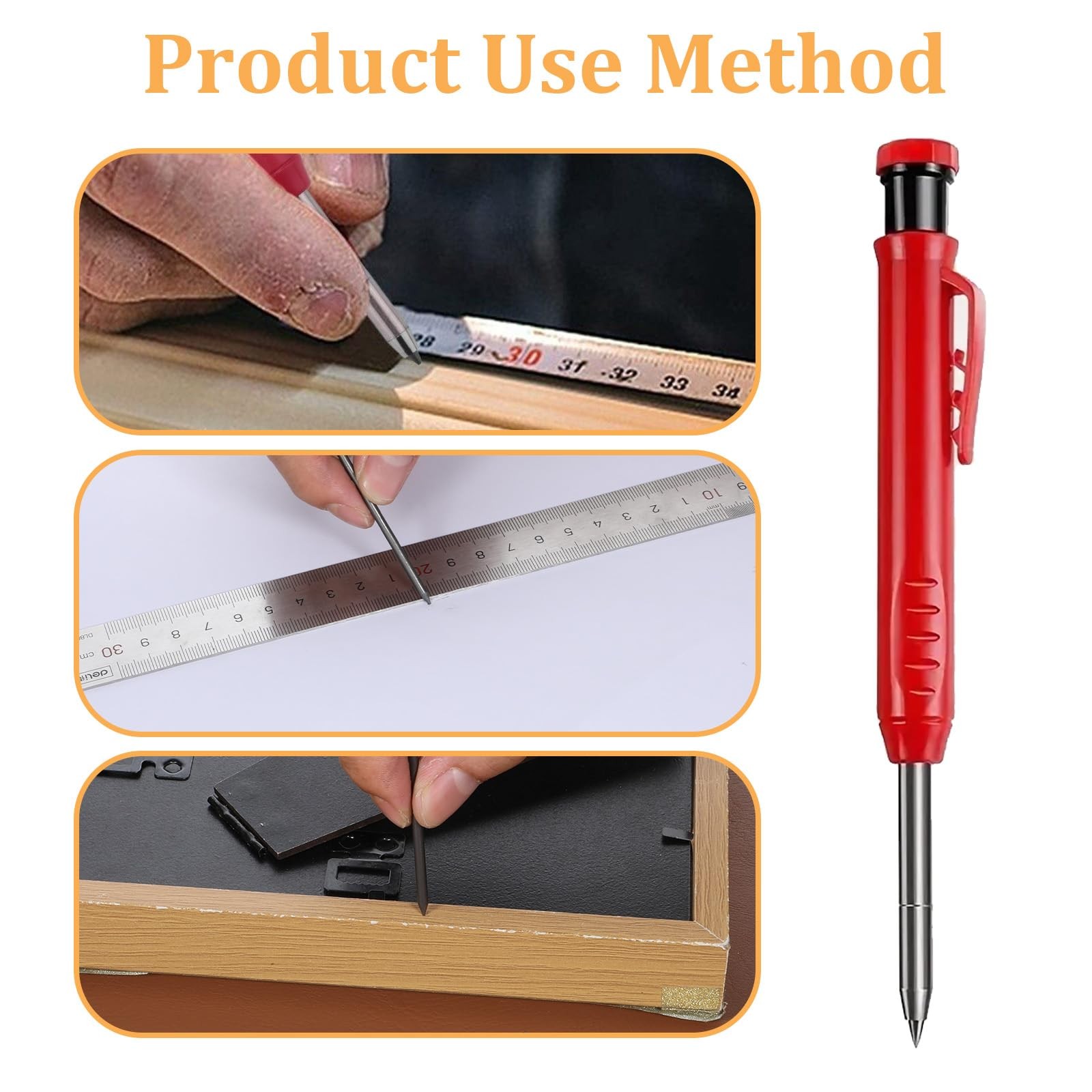 YQQYG 30 PCS Dry Pencil Refills, 2.8 mm Mechanical Pencil Refill, Black Pica …