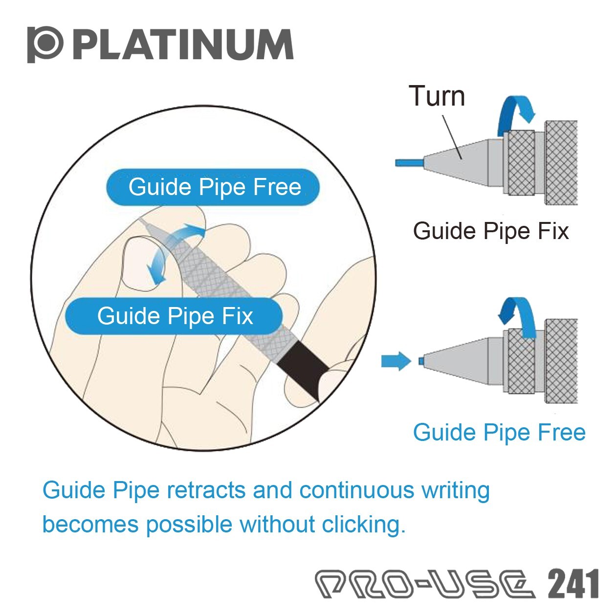 PLATINUM PRO-USE 241 Professional Drafting Mechanical Pencil 0.5mm Made in Japan