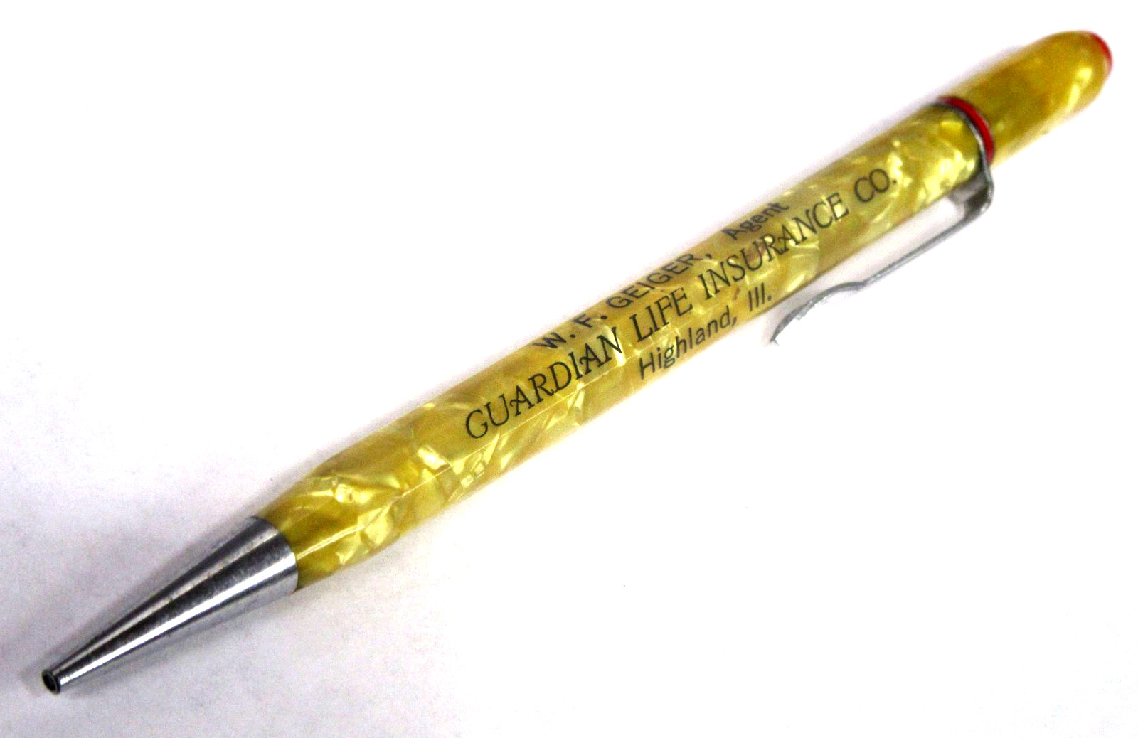 1930’s Geiger GUARDIAN LIFE INSURANCE Highland Illinois Mechanical Pencil