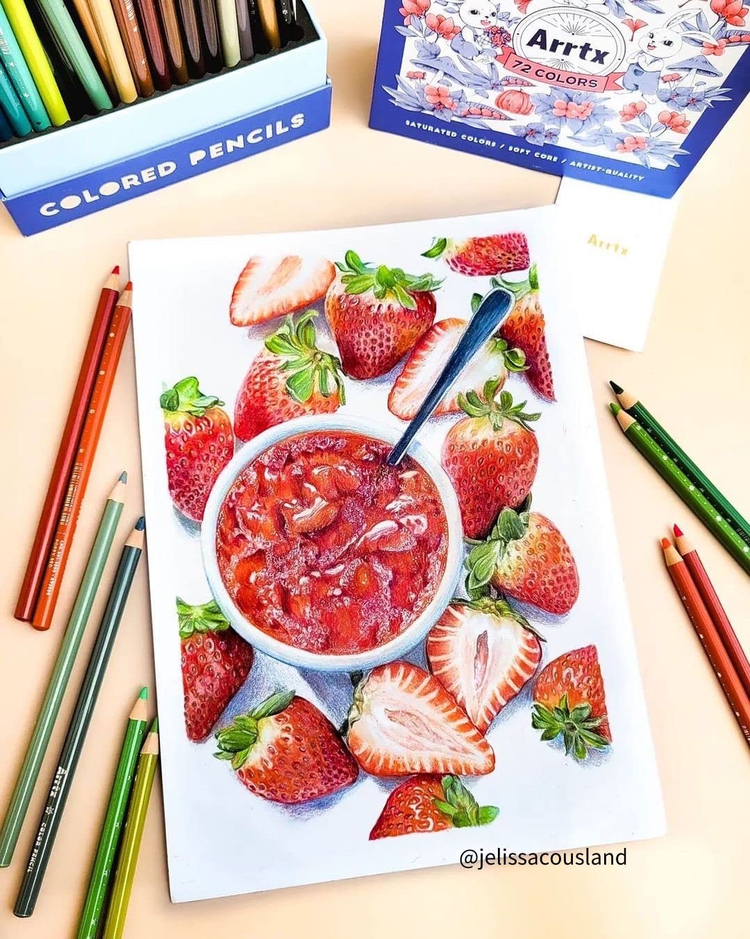 Arrtx 72 Colored Pencils for Adult Coloring Drawing Blending 72 Colors