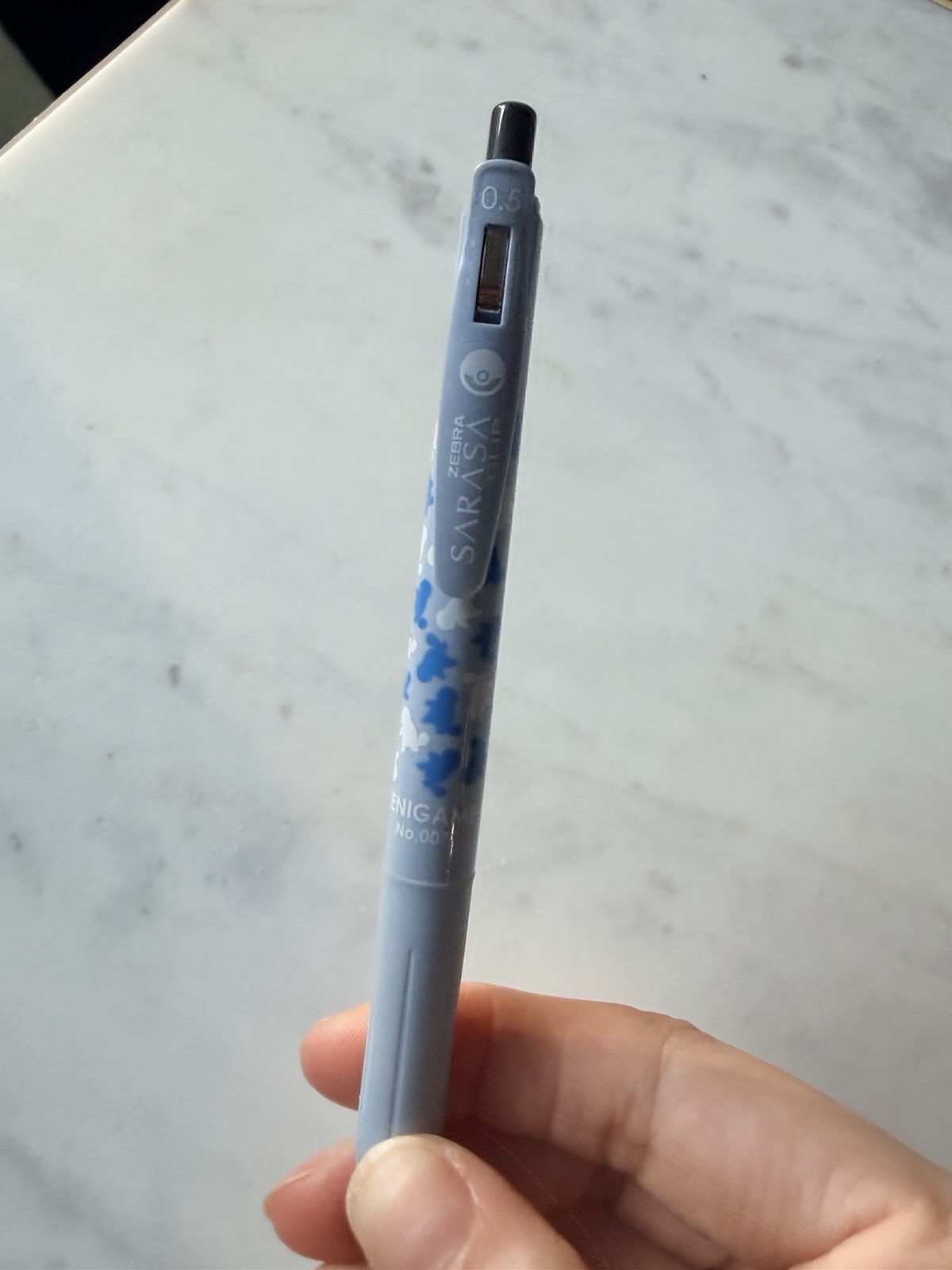 Zebra Sarasa Pokemon Squirtle Clip 0.5mm Gel Pen Black
