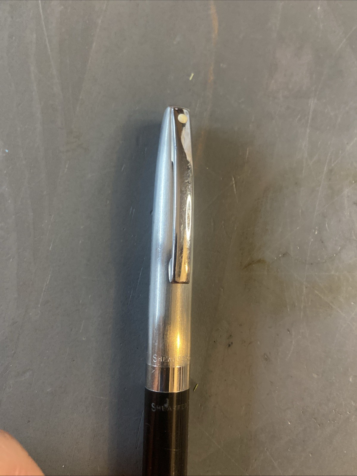 Vintage Scheffers Mechanical Twist Pencil Shiny Silver & Black