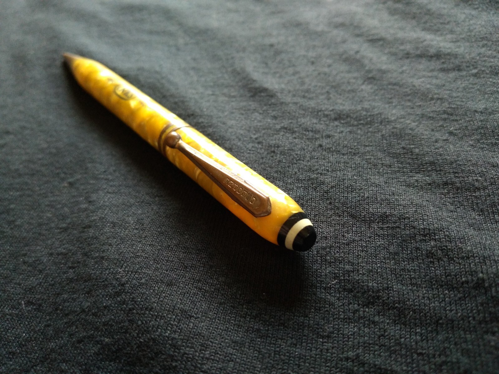 1940’s OSBORNE Marble / Celluloid & Metal Mechanical Pencil Made In USA *NICE*