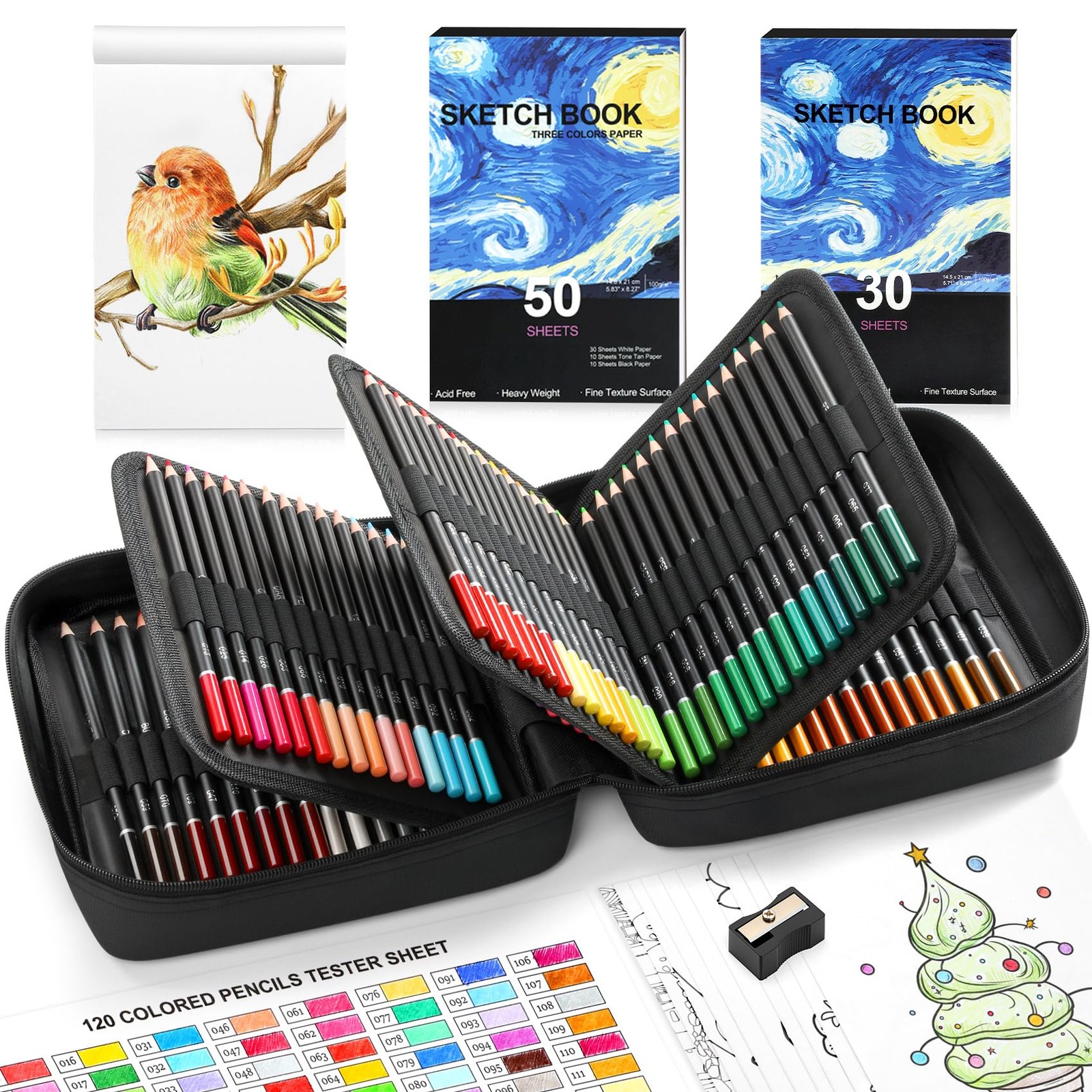 COOL BANK 120 Pack Colored Pencils for 1 Count (Pack of 120), Multicolor