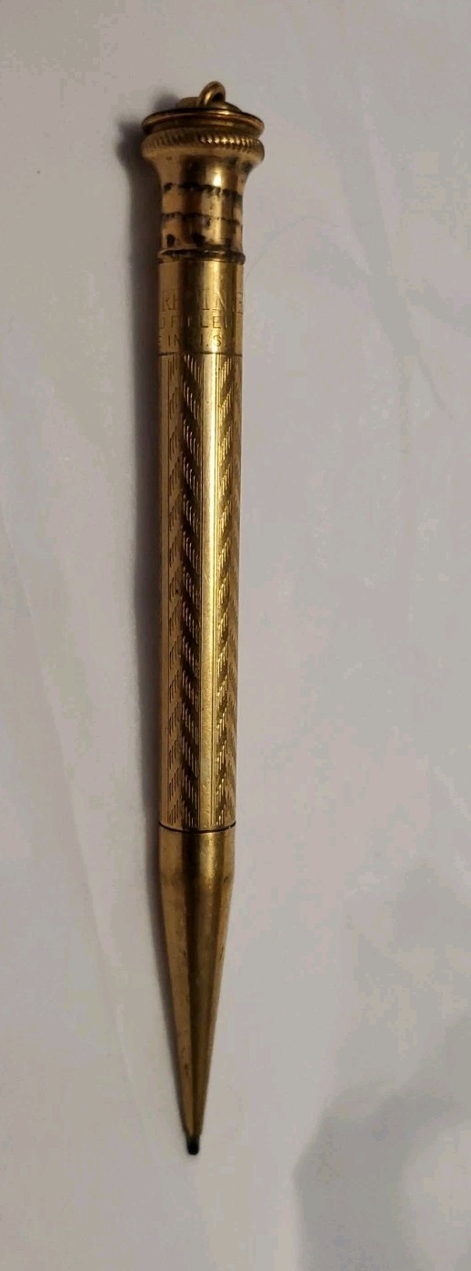 Vintage HUTCHEON 1920’s Twist Mechanical Pencil Gold-Filled with Lead and Loop