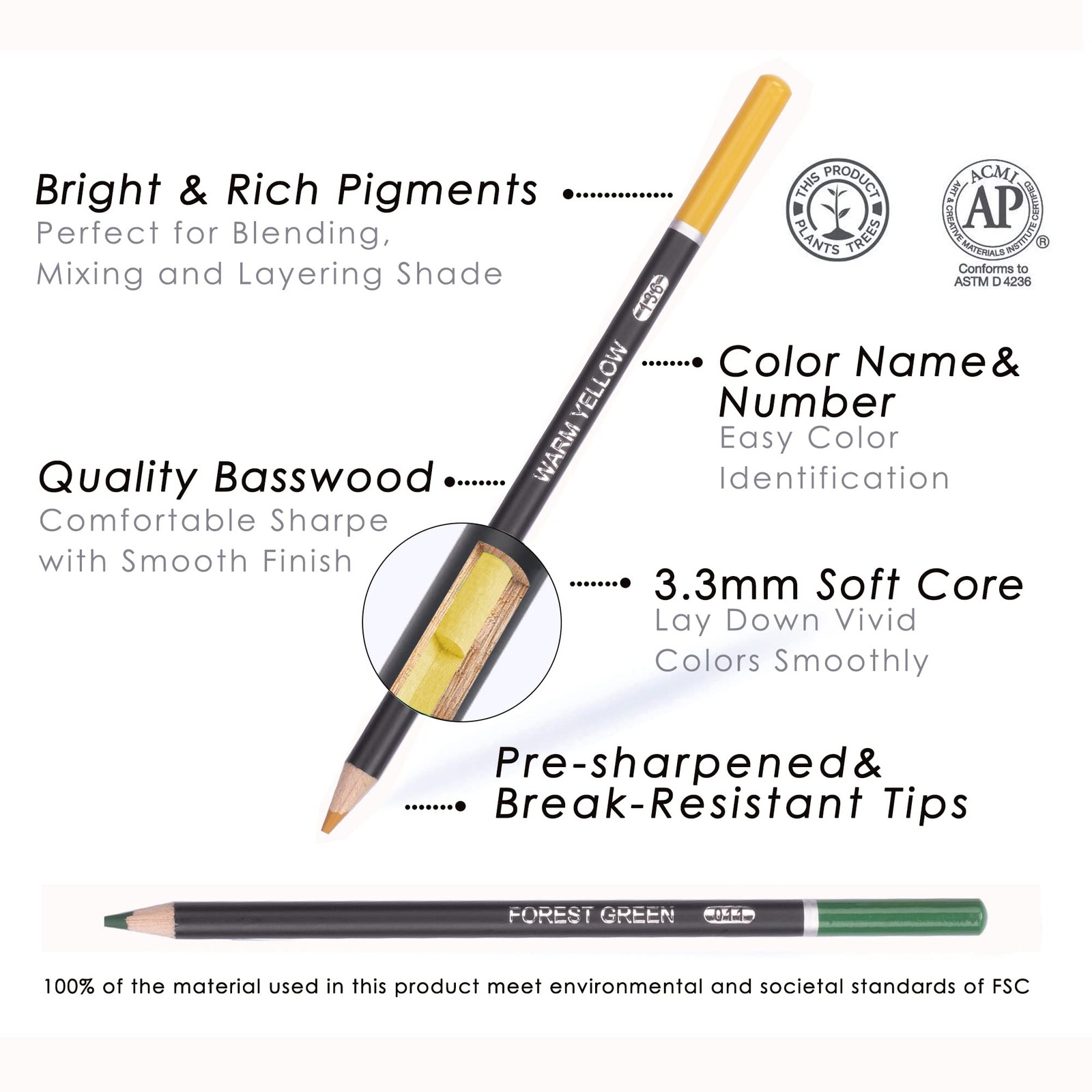 KALOUR Premium Colored Pencils,Set of 120 1 Count (Pack 120), Multicolor