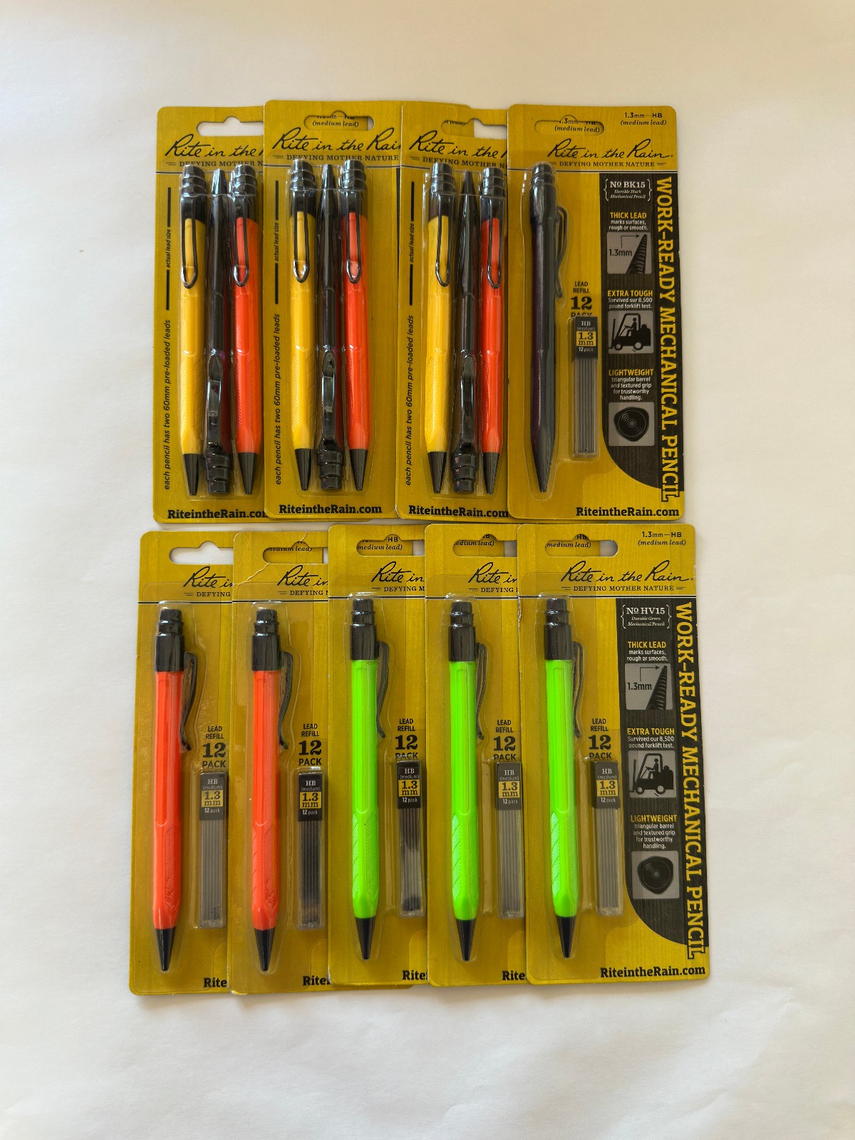 Lot of Rite in the Rain No 15 Mechanical Pencils 1.3mm HB – 9 Packs