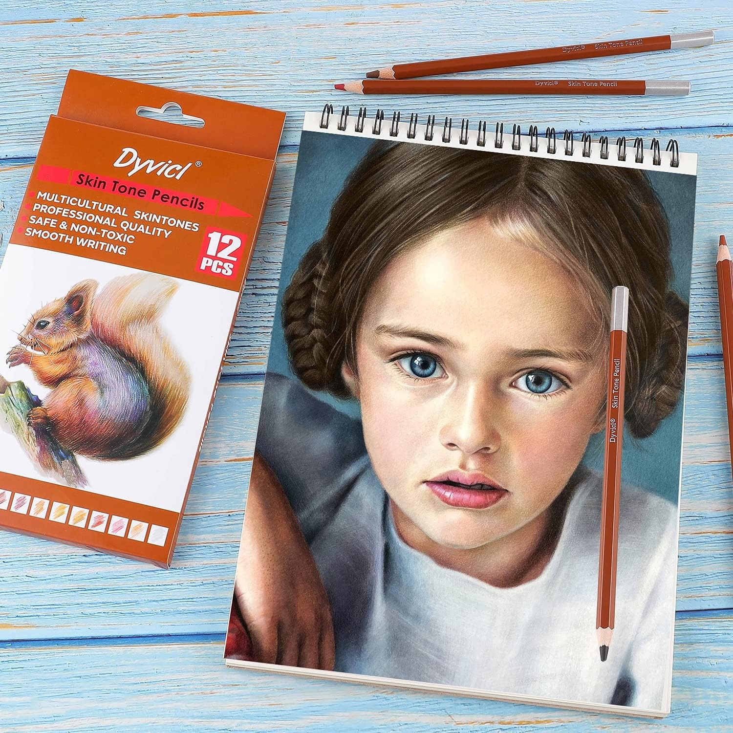 Dyvicl Skin Tone Colored Pencils for Adult 1 Count (Pack of 12), Assorted