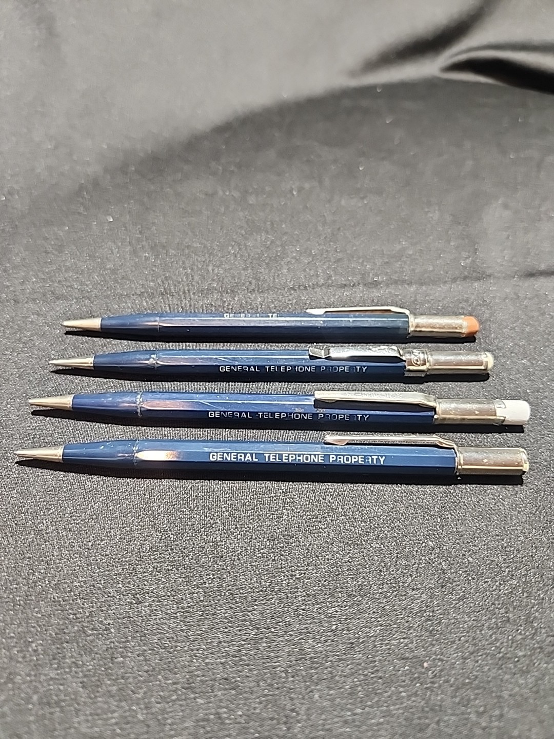 General Telephone Co Mechanical Pencils Set Of 4 With Extra Lead And Eraser…