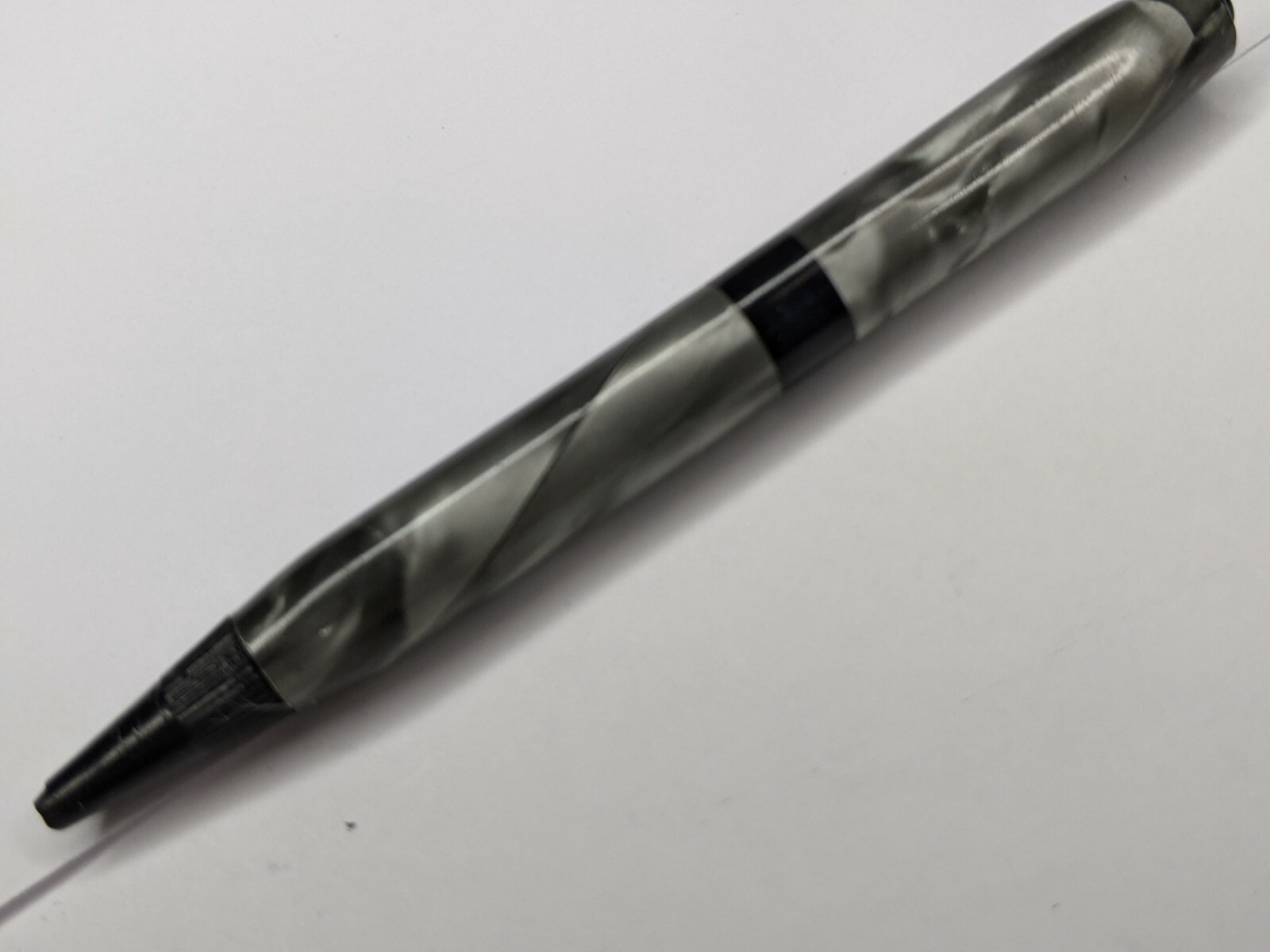 c1950s Mini Gray Marble Plastic Mechanical Pencil 3.75″ Bullet PARTS REPAIR G29