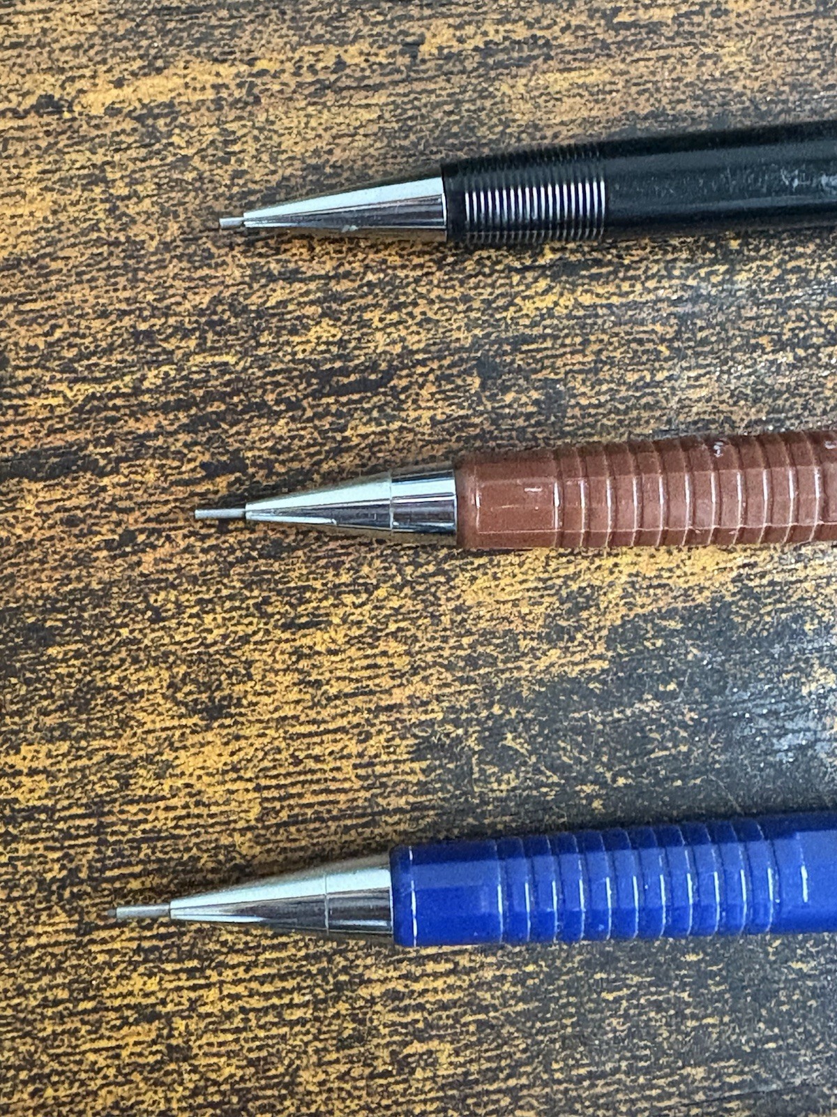 Vtg Pentel Mechanical Pencil Lot P225 0.5mm, P203 0.3mm, P217 & A57 Forte 0.7mm