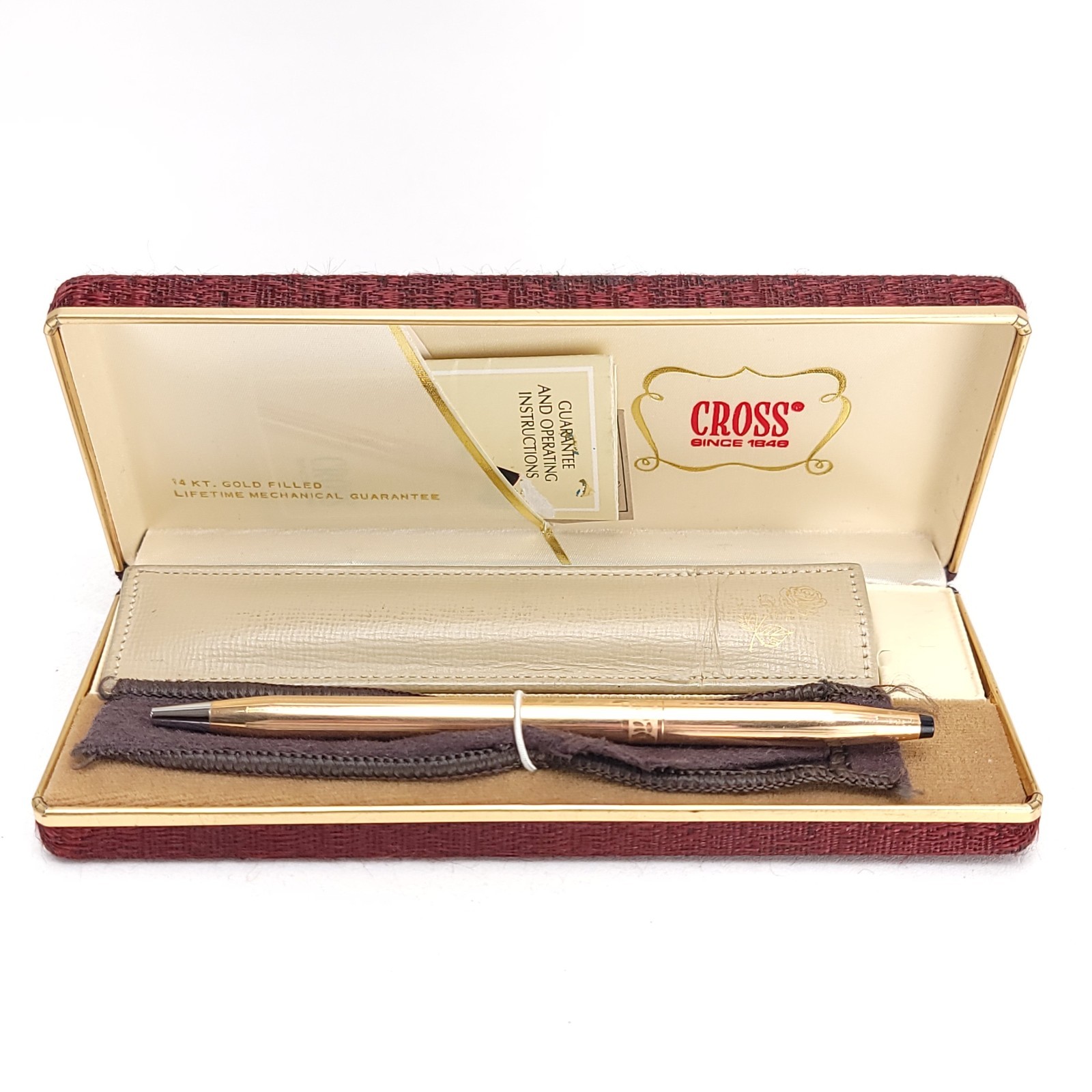 CROSS 14kt Gold Filled Rose Design Pen Needs Cartridge MCM Office Desk